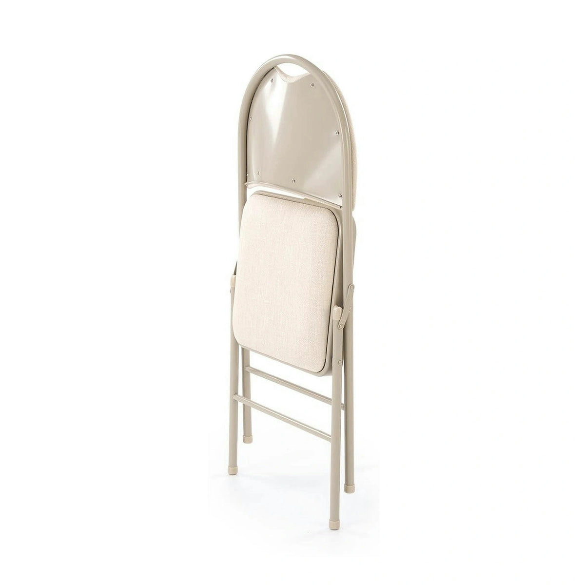 Scaun K566, bej, stofa clasica/otel, 46x53x86 cm