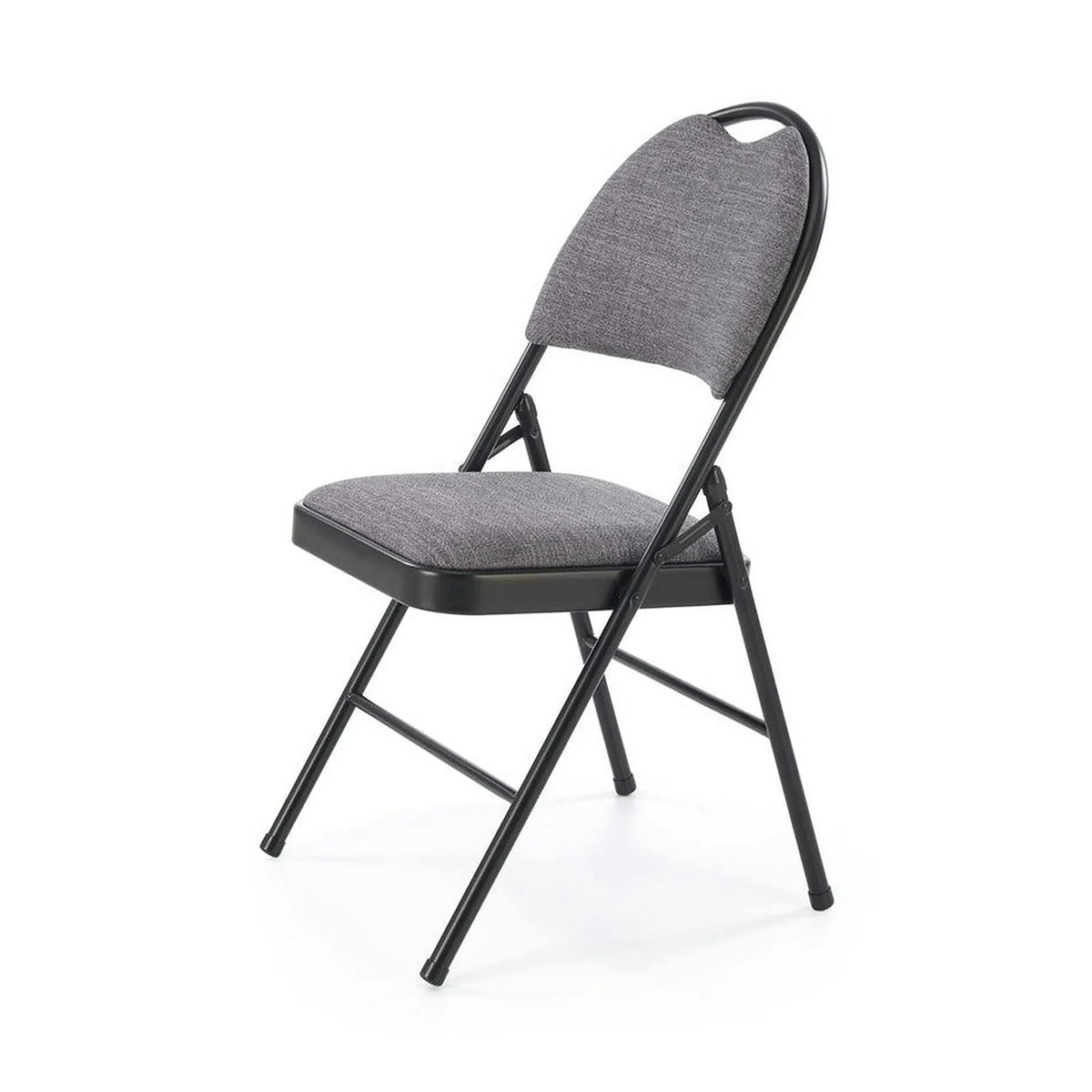 Scaun K566, gri/negru, stofa clasica/otel, 46x53x86 cm