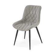 Scaun K567, gri - Havana 15, stofa catifelata/otel, 47x63x85 cm