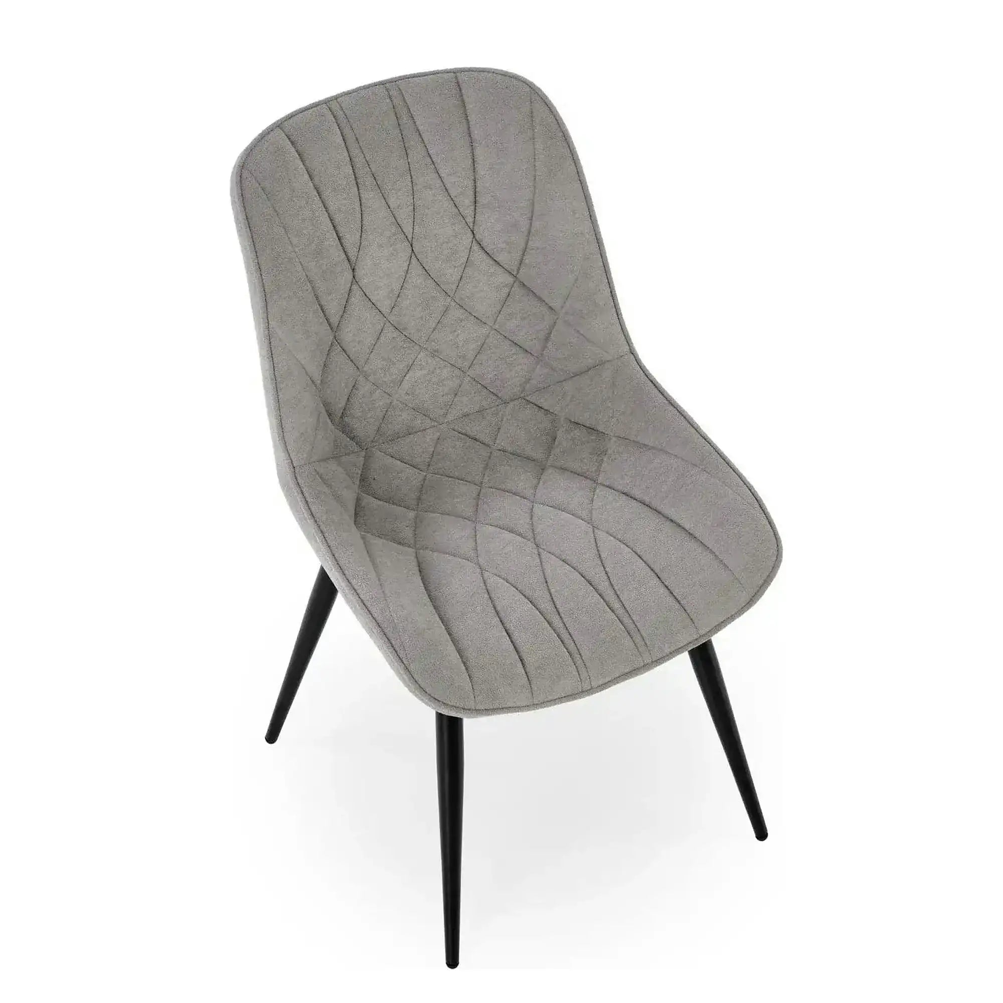 Scaun K567, gri - Havana 15, stofa catifelata/otel, 47x63x85 cm