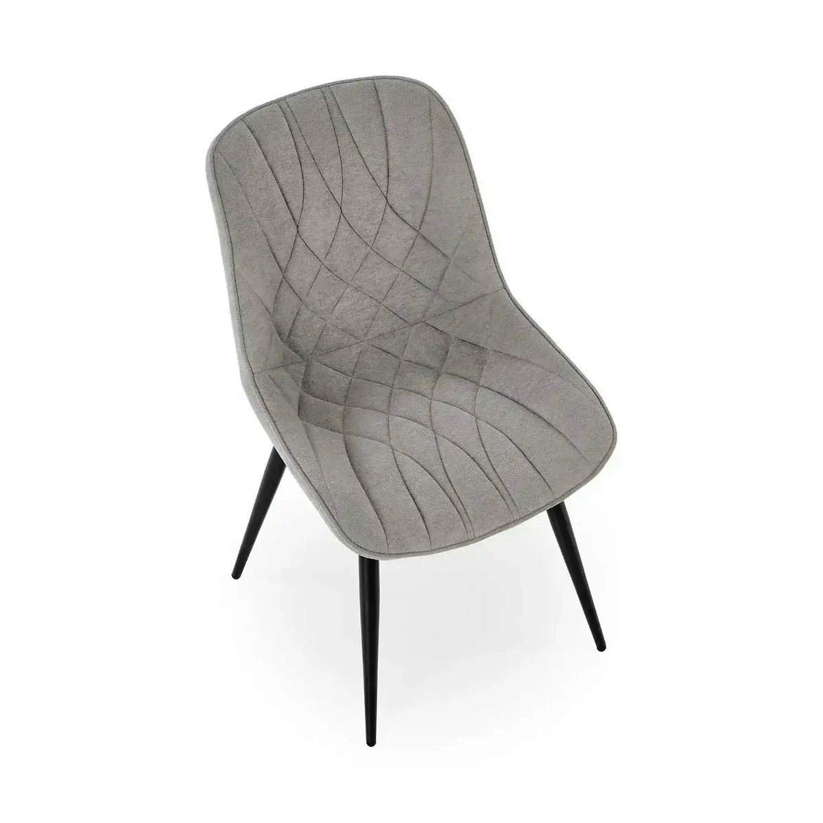 Scaun K567, gri - Havana 15, stofa catifelata/otel, 47x63x85 cm