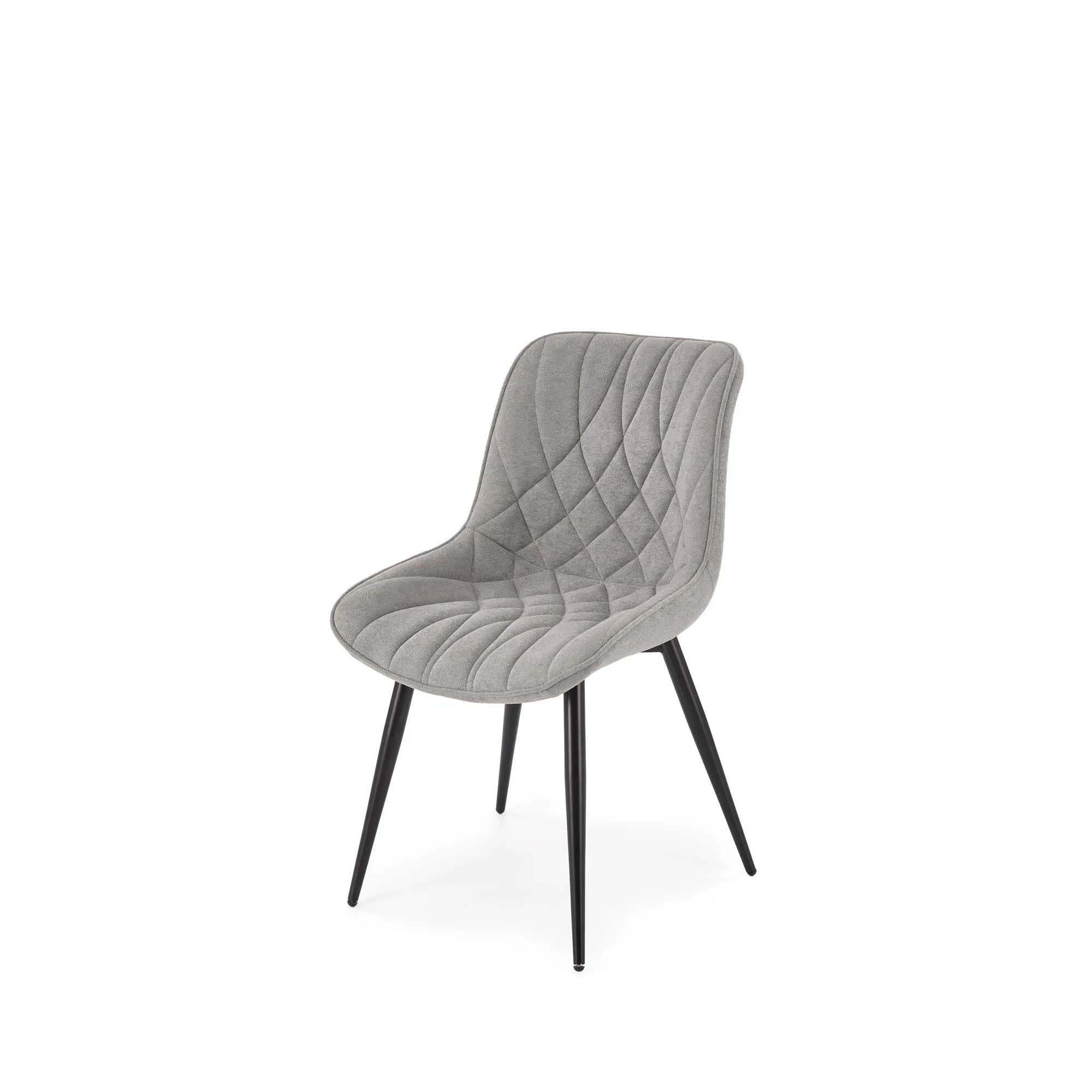 Scaun K567, gri - Havana 15, stofa catifelata/otel, 47x63x85 cm