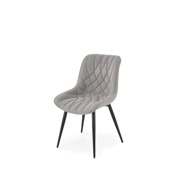 Scaun K567, gri - Havana 15, stofa catifelata/otel, 47x63x85 cm