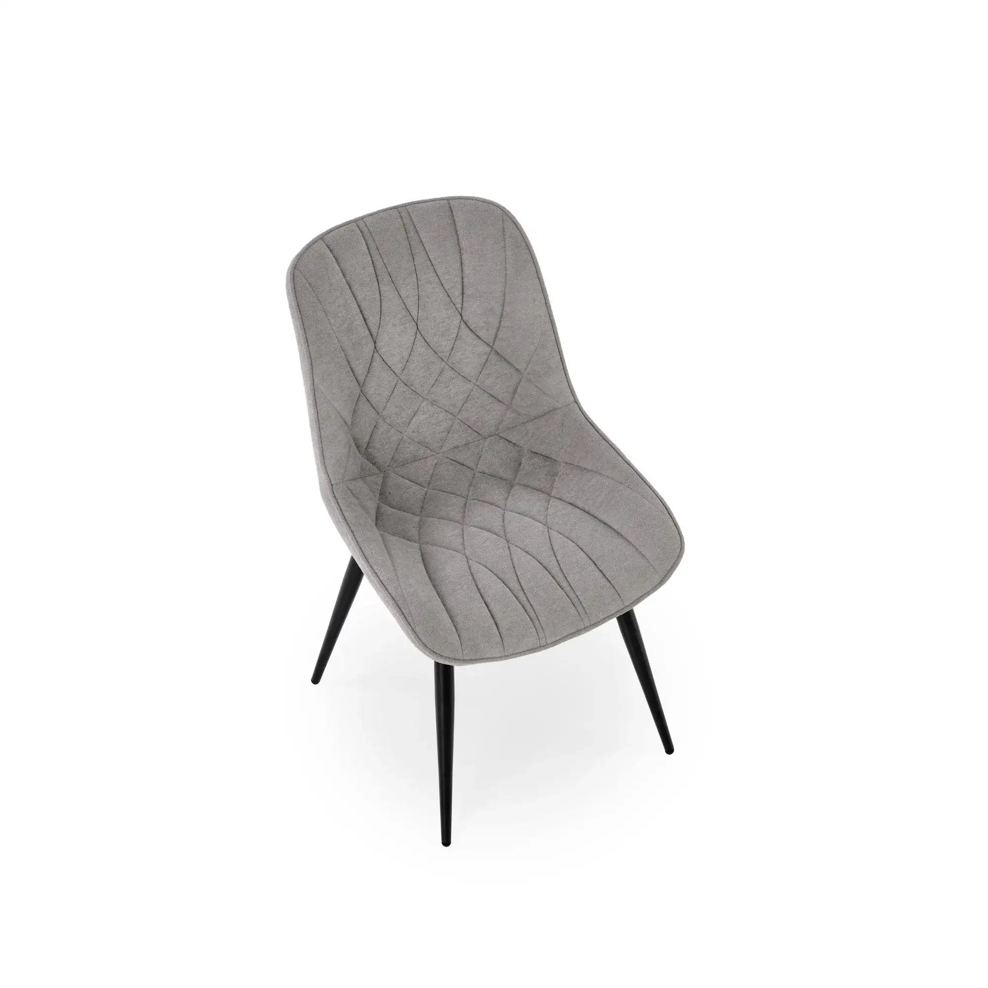 Scaun K567, gri - Havana 15, stofa catifelata/otel, 47x63x85 cm