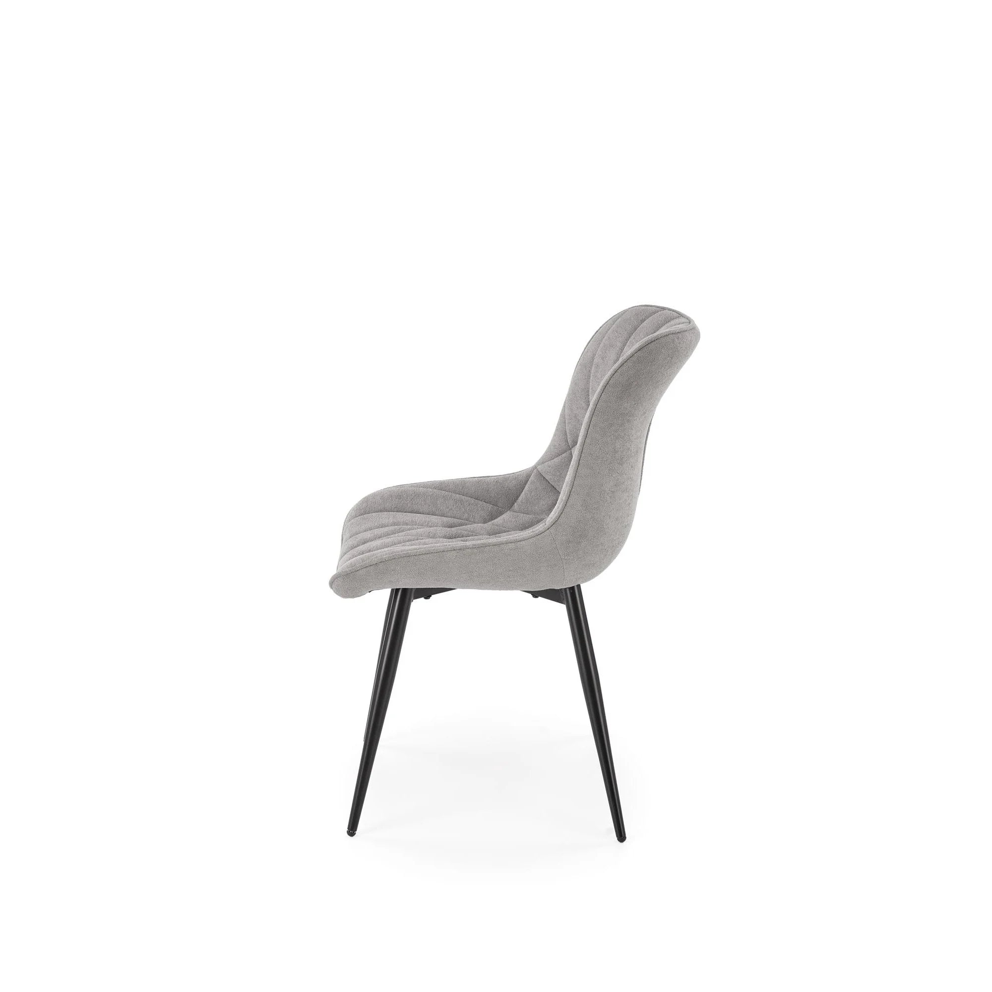 Scaun K567, gri - Havana 15, stofa catifelata/otel, 47x63x85 cm