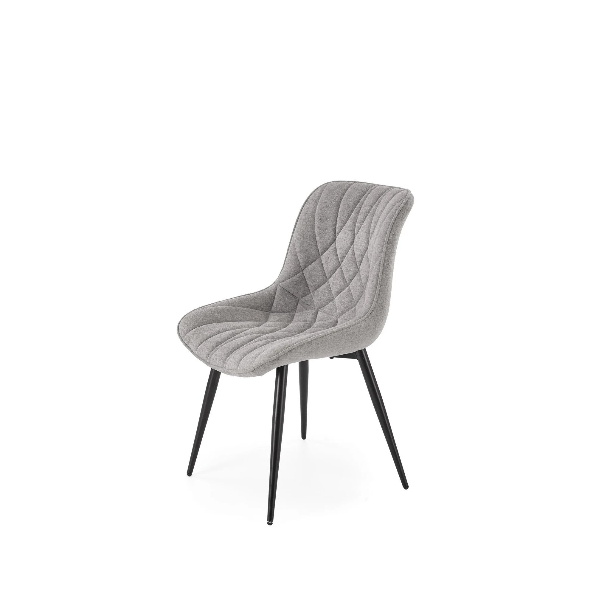 Scaun K567, gri - Havana 15, stofa catifelata/otel, 47x63x85 cm