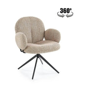 Scaun K568, bej inchis/negru, stofa clasica/otel, 65x64x82 cm