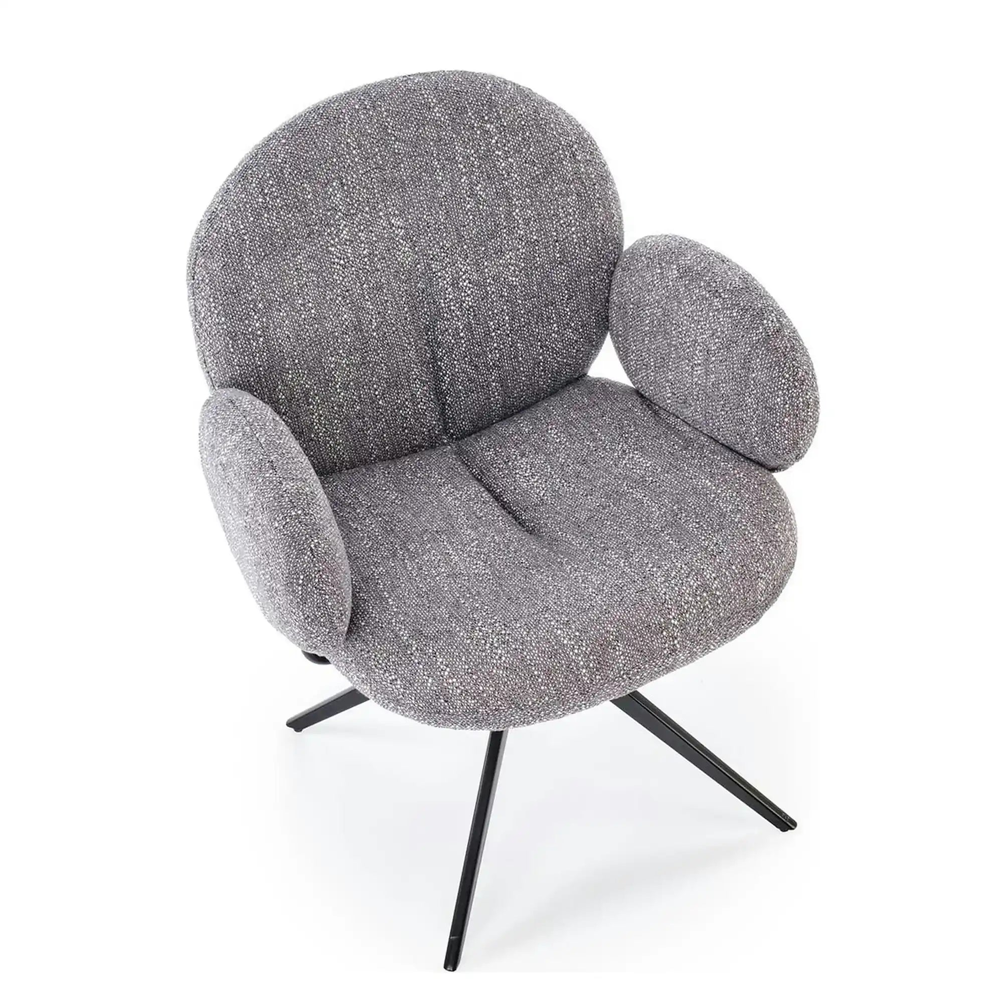 Scaun K568, gri/negru, stofa clasica/otel, 65x64x82 cm