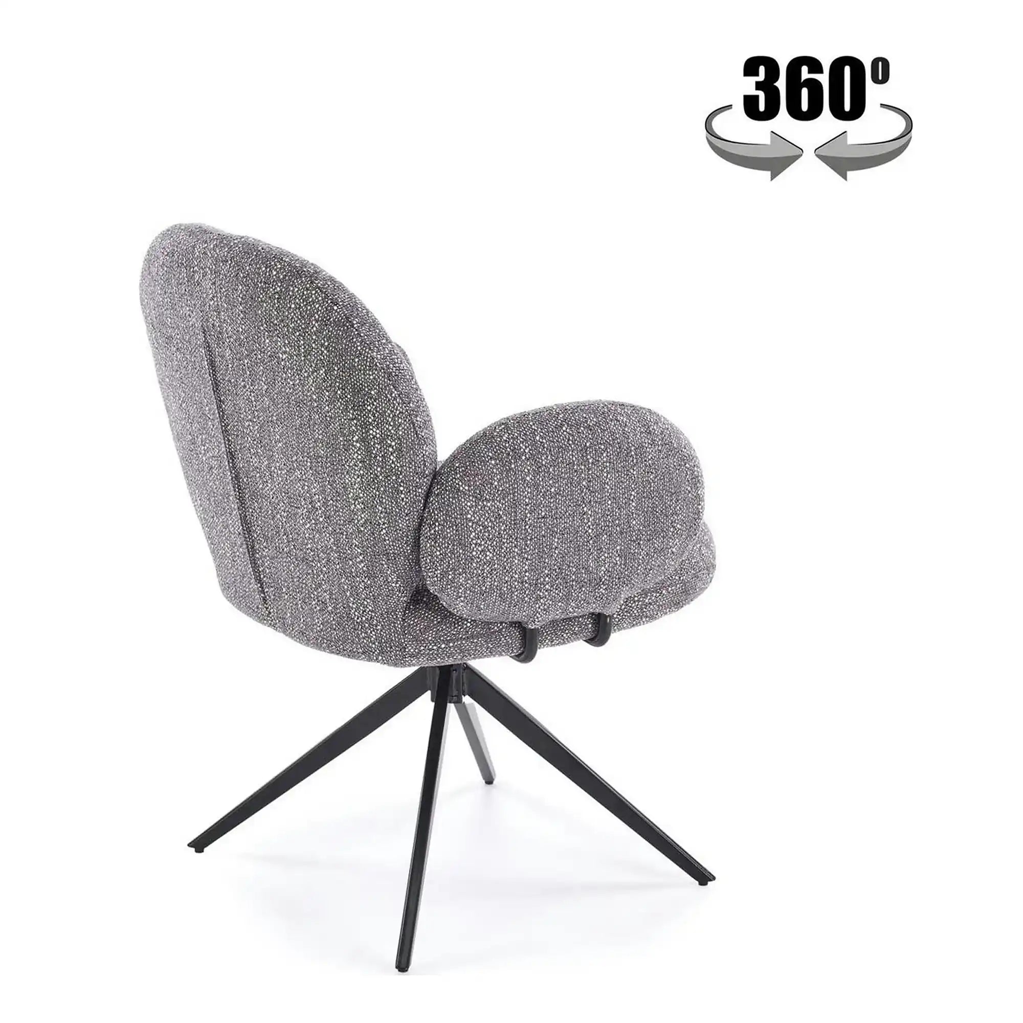 Scaun K568, gri/negru, stofa clasica/otel, 65x64x82 cm