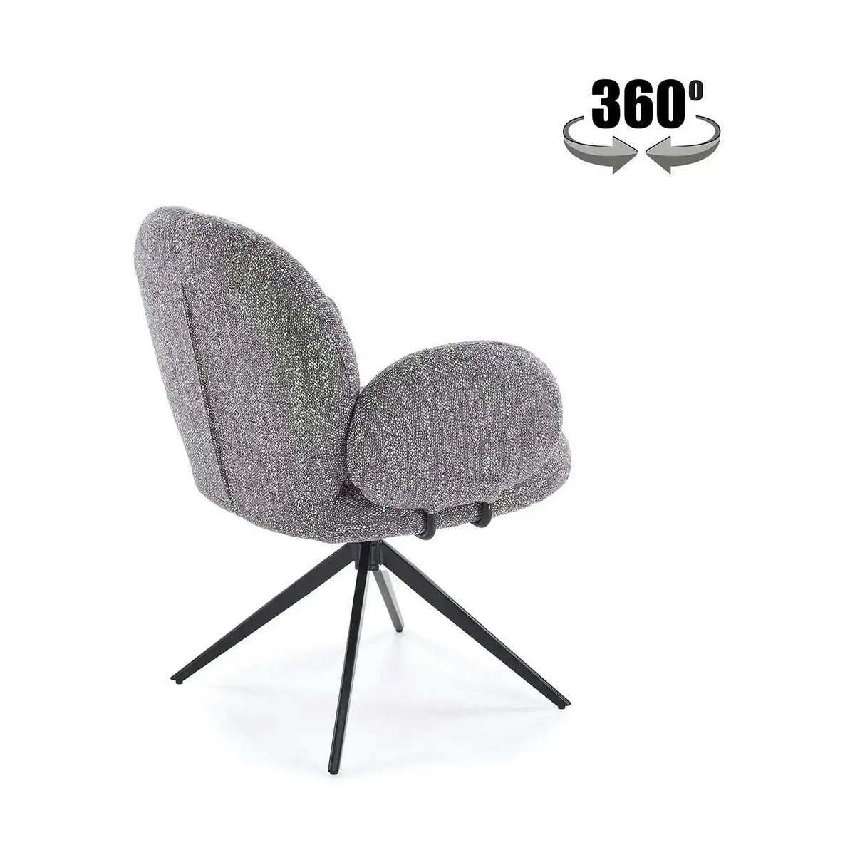 Scaun K568, gri/negru, stofa clasica/otel, 65x64x82 cm