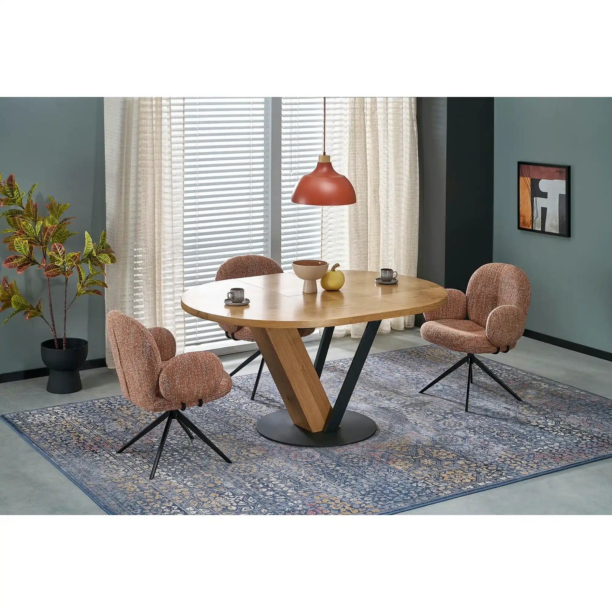 Scaun K568, scortisoara/negru, stofa clasica/otel, 65x64x82 cm