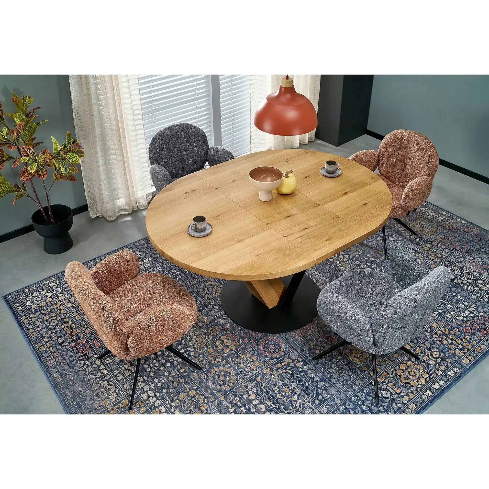 Scaun K568, scortisoara/negru, stofa clasica/otel, 65x64x82 cm