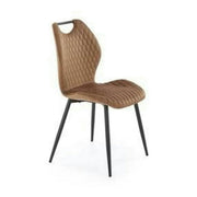Scaun K569, bej - HLR 11, stofa catifelata/otel, 47x54x84 cm