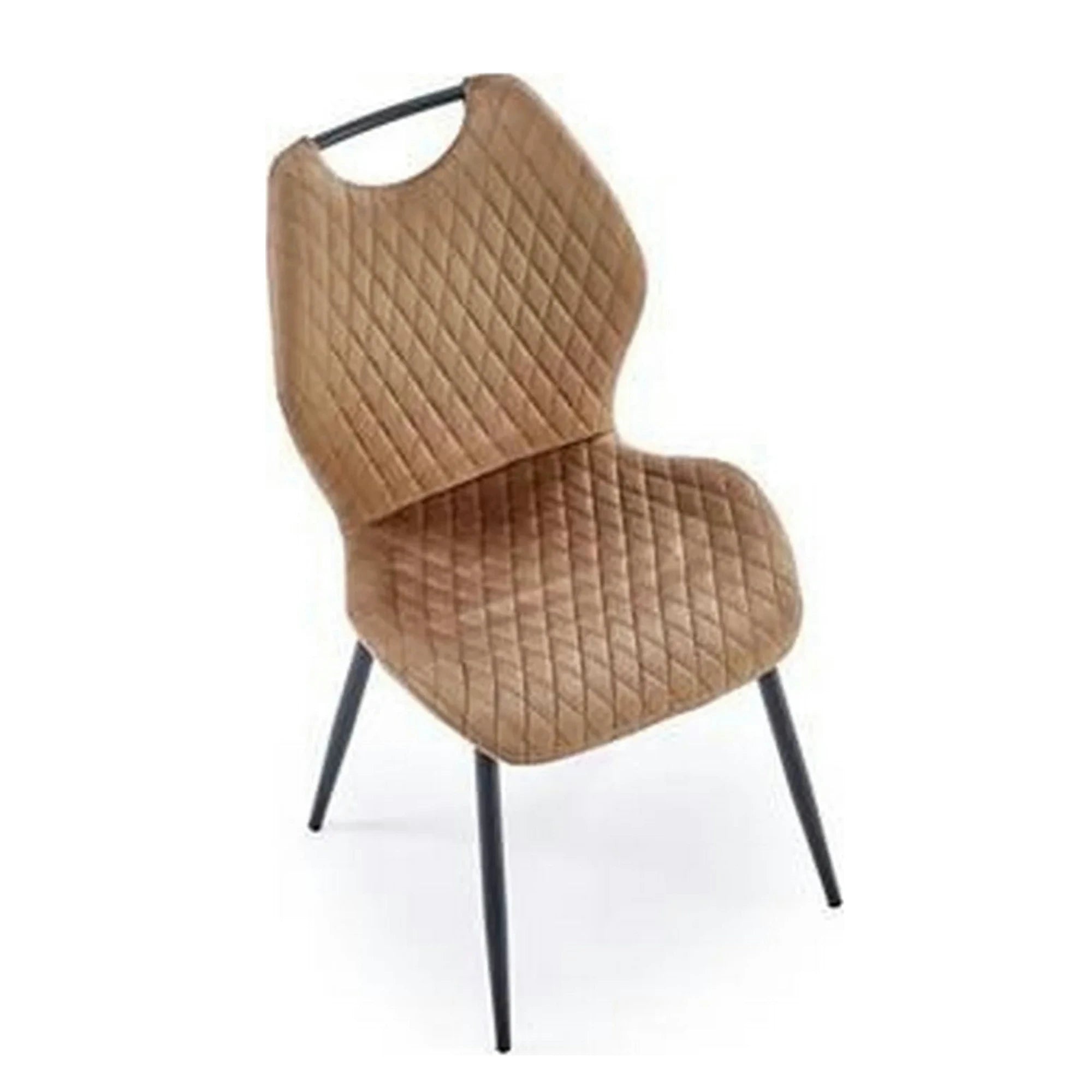 Scaun K569, bej - HLR 11, stofa catifelata/otel, 47x54x84 cm