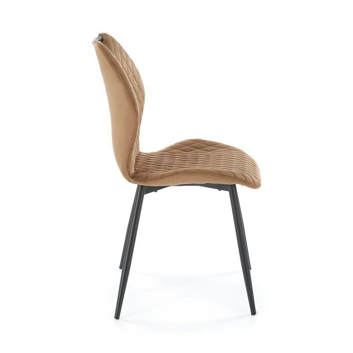 Scaun K569, bej - HLR 11, stofa catifelata/otel, 47x54x84 cm