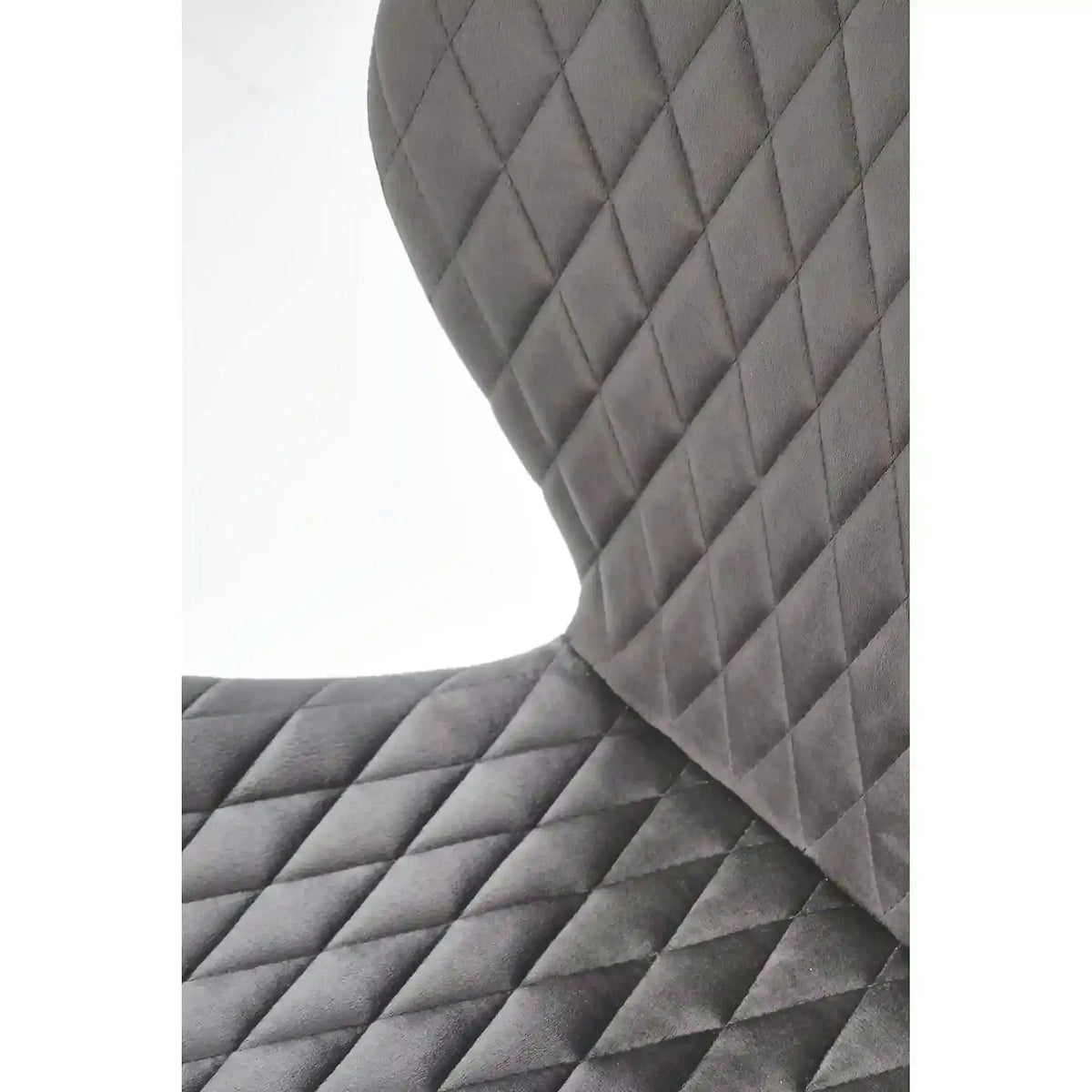 Scaun K569, gri - HLR 21, stofa catifelata/otel, 47x54x84 cm