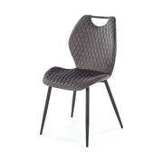 Scaun K569, gri - HLR 21, stofa catifelata/otel, 47x54x84 cm