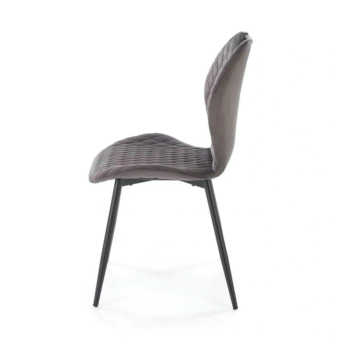 Scaun K569, gri - HLR 21, stofa catifelata/otel, 47x54x84 cm