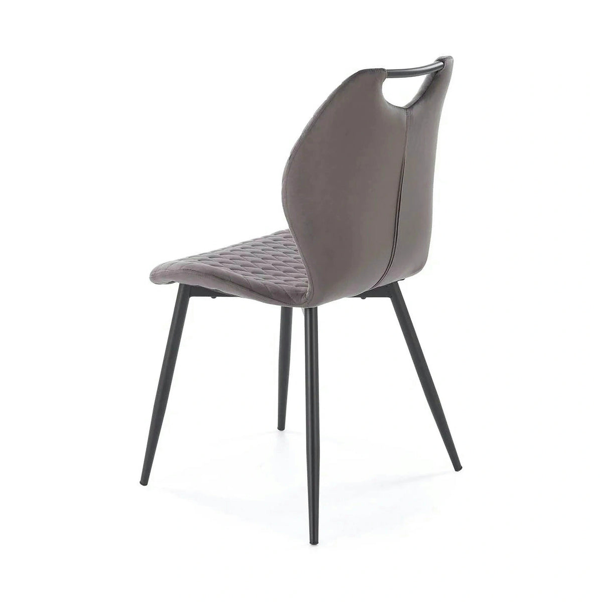 Scaun K569, gri - HLR 21, stofa catifelata/otel, 47x54x84 cm