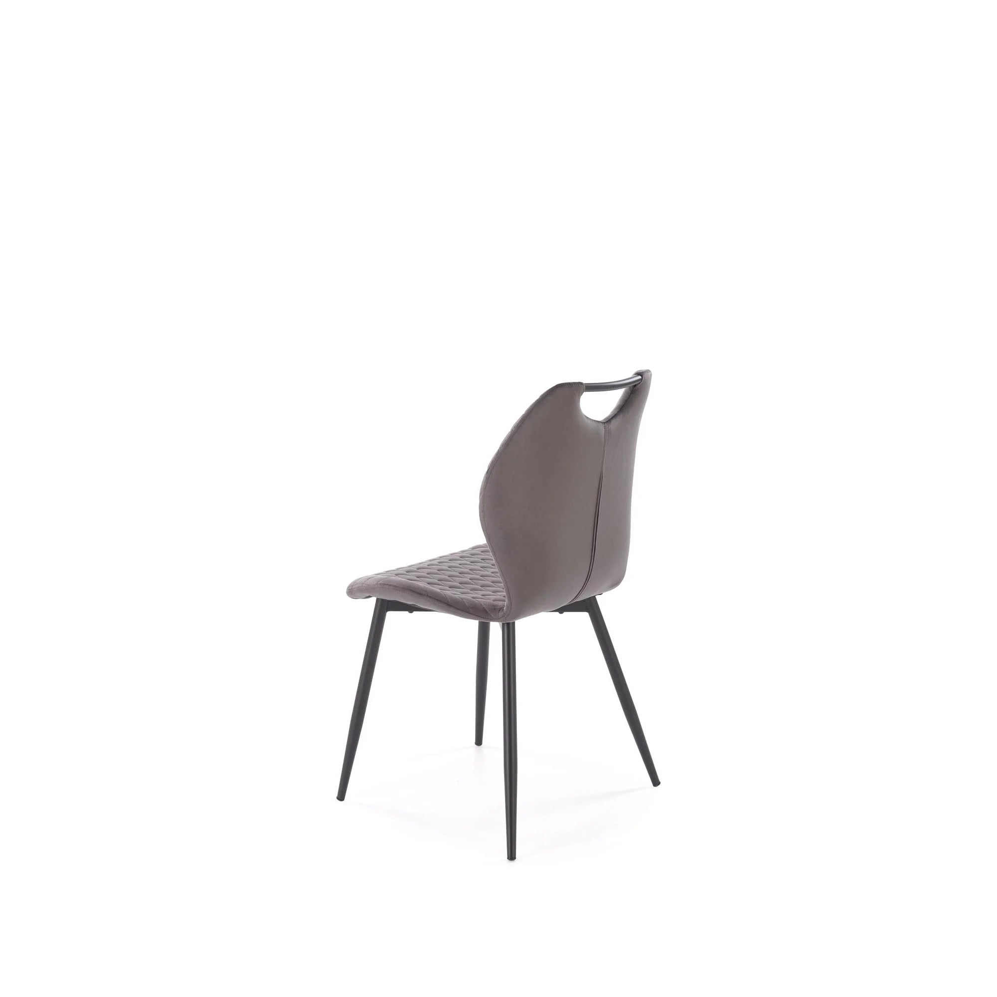 Scaun K569, gri - HLR 21, stofa catifelata/otel, 47x54x84 cm