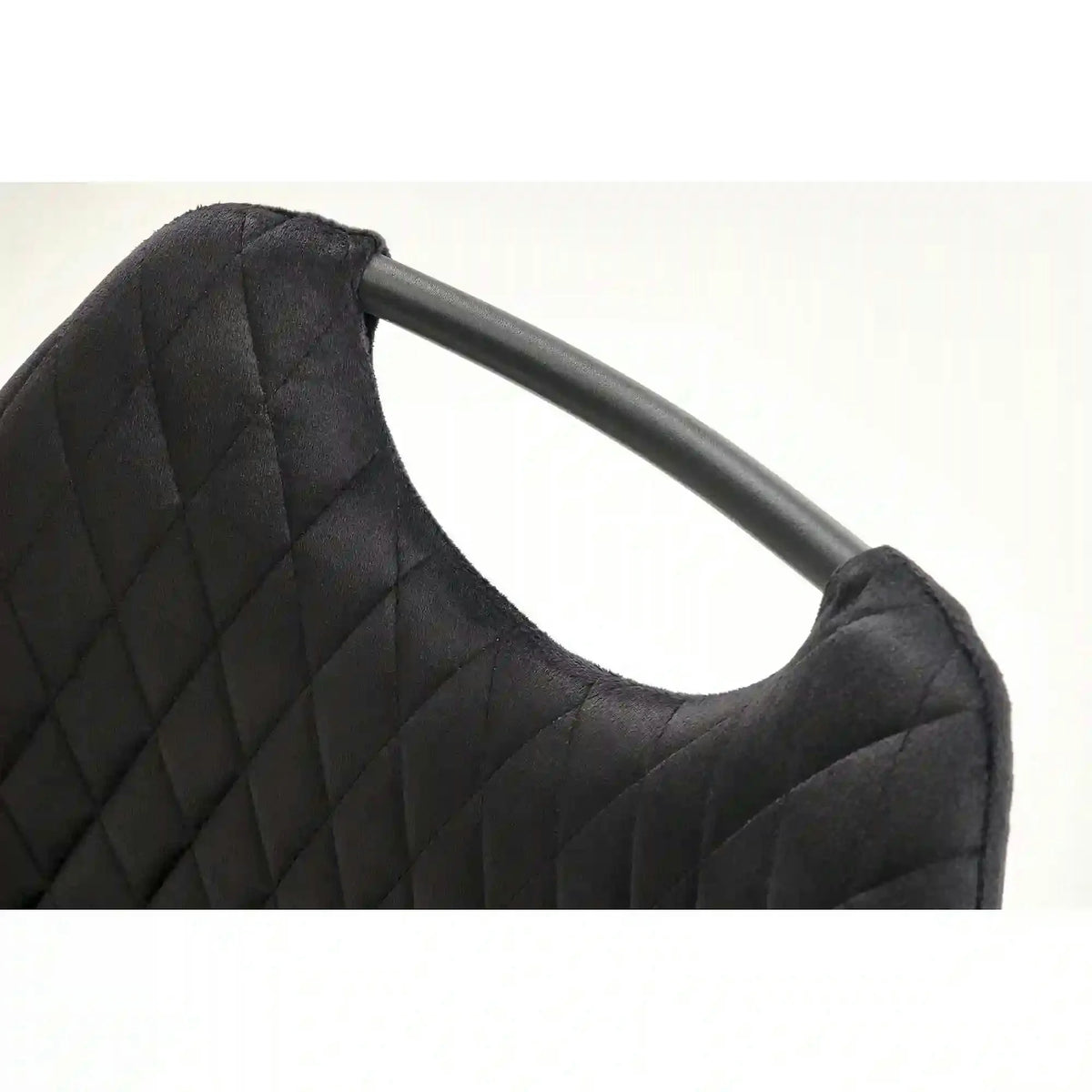 Scaun K569, negru - HLR 66, stofa catifelata/otel, 47x54x84 cm