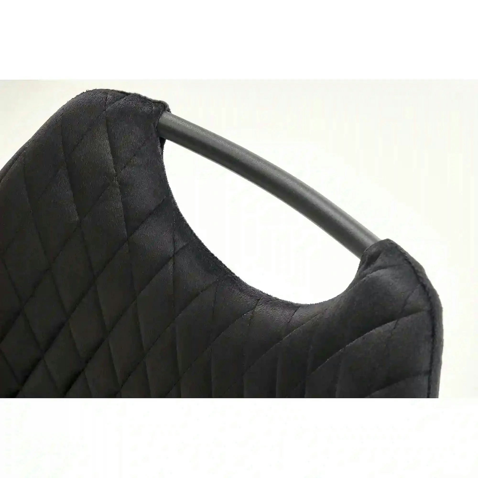 Scaun K569, negru - HLR 66, stofa catifelata/otel, 47x54x84 cm