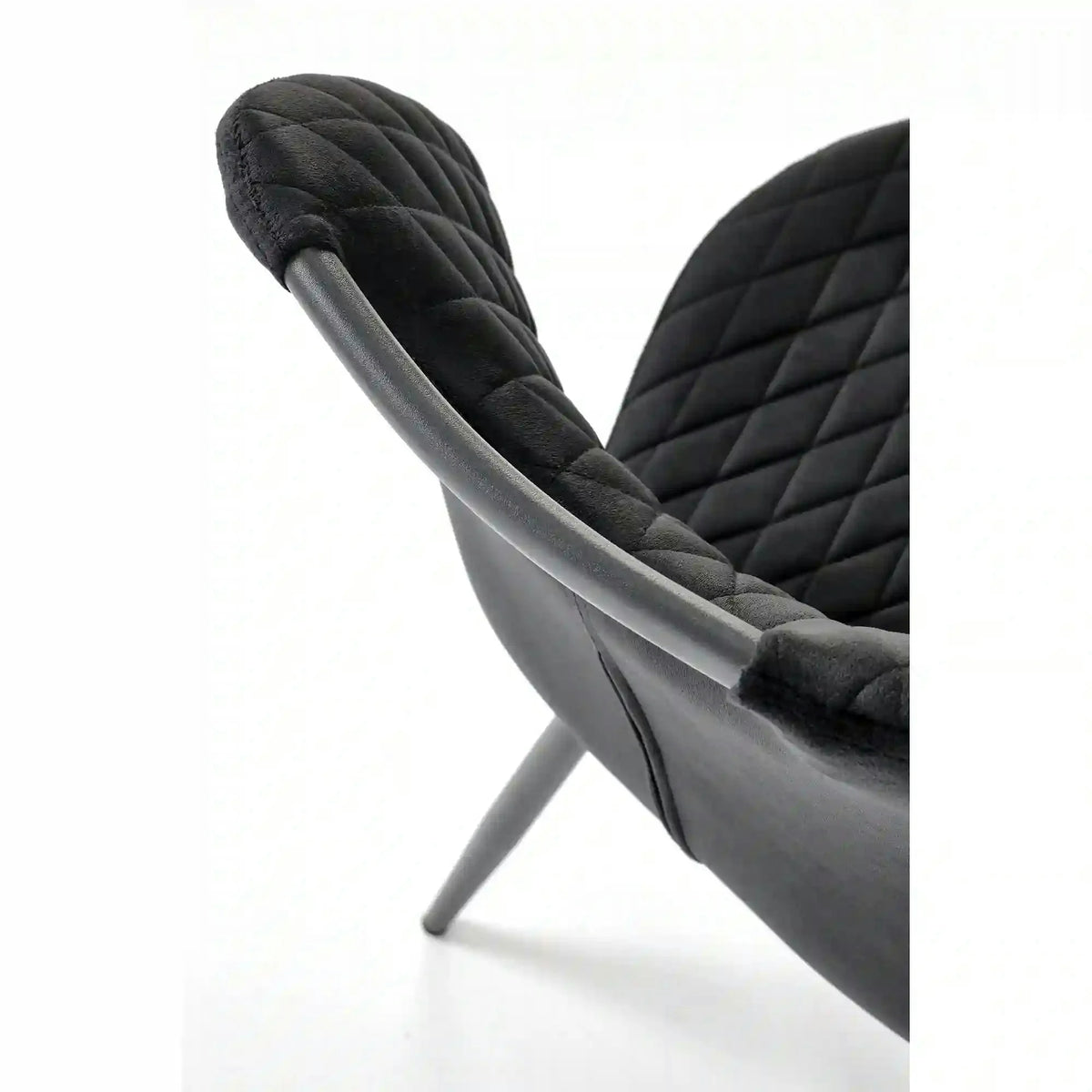 Scaun K569, negru - HLR 66, stofa catifelata/otel, 47x54x84 cm