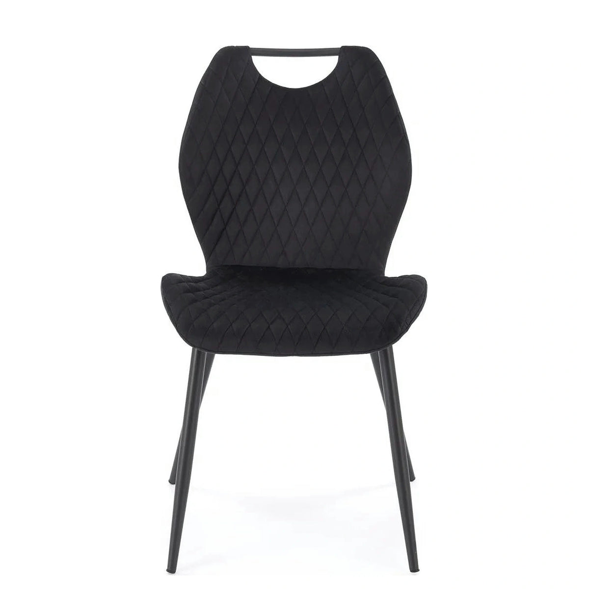 Scaun K569, negru - HLR 66, stofa catifelata/otel, 47x54x84 cm