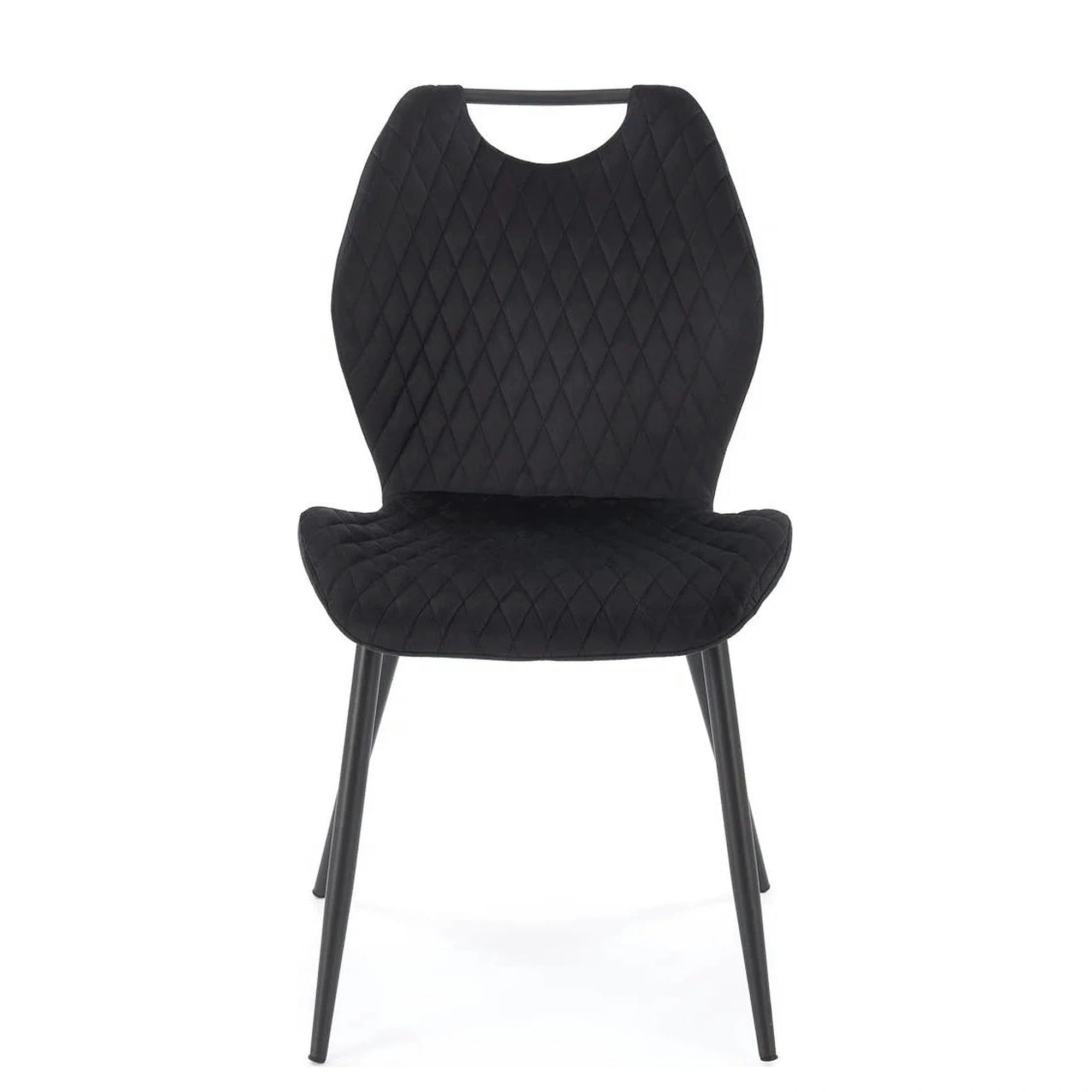 Scaun K569, negru - HLR 66, stofa catifelata/otel, 47x54x84 cm