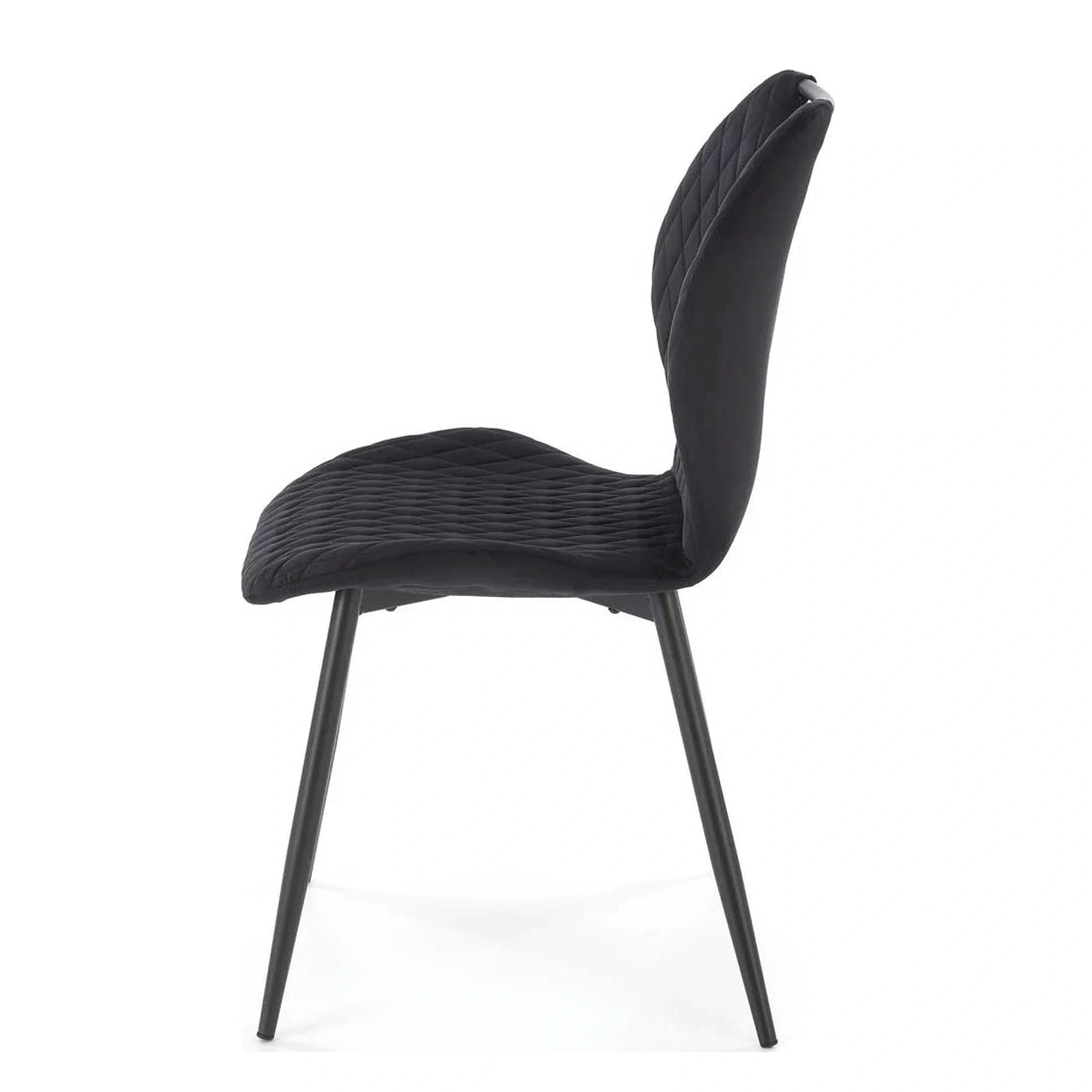 Scaun K569, negru - HLR 66, stofa catifelata/otel, 47x54x84 cm