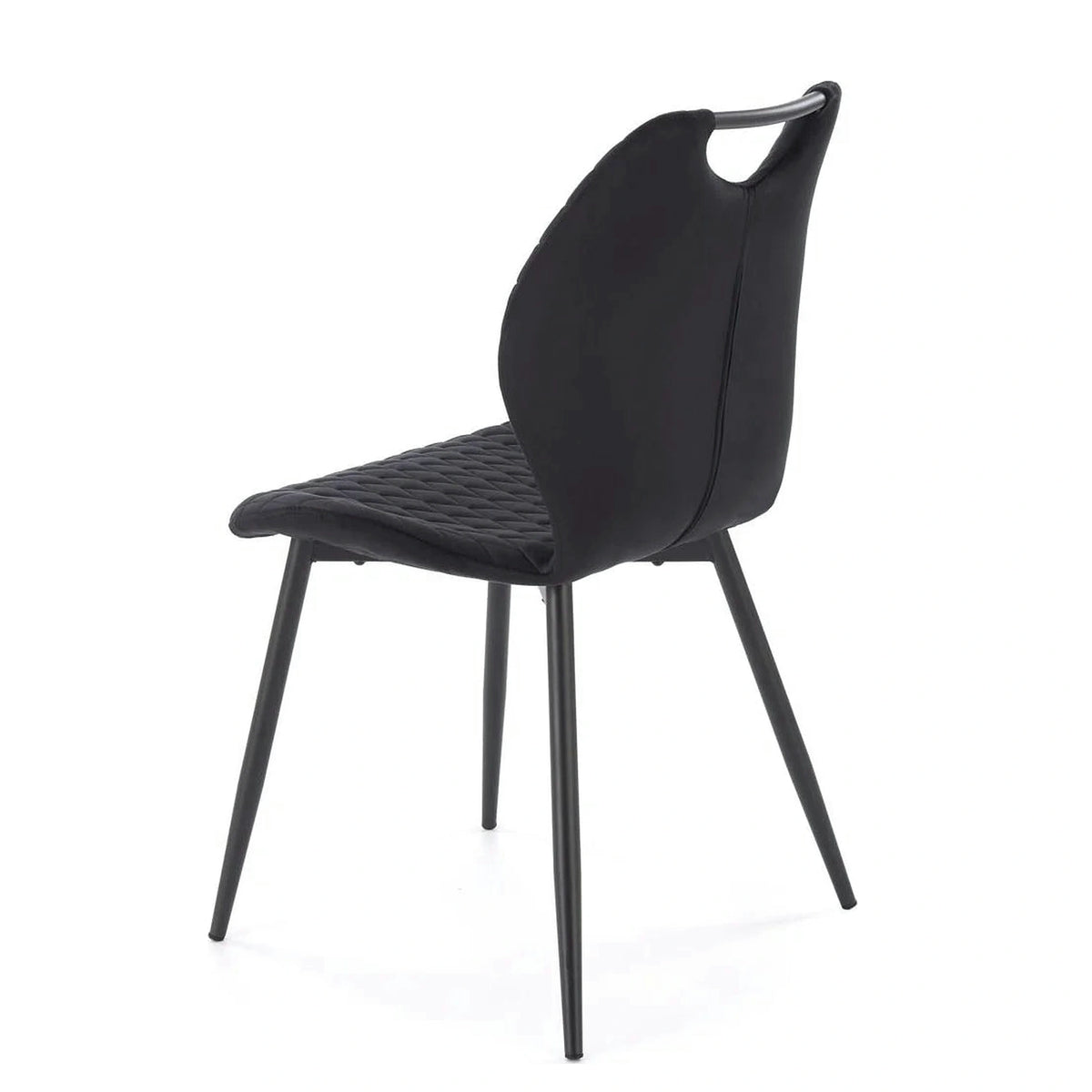 Scaun K569, negru - HLR 66, stofa catifelata/otel, 47x54x84 cm