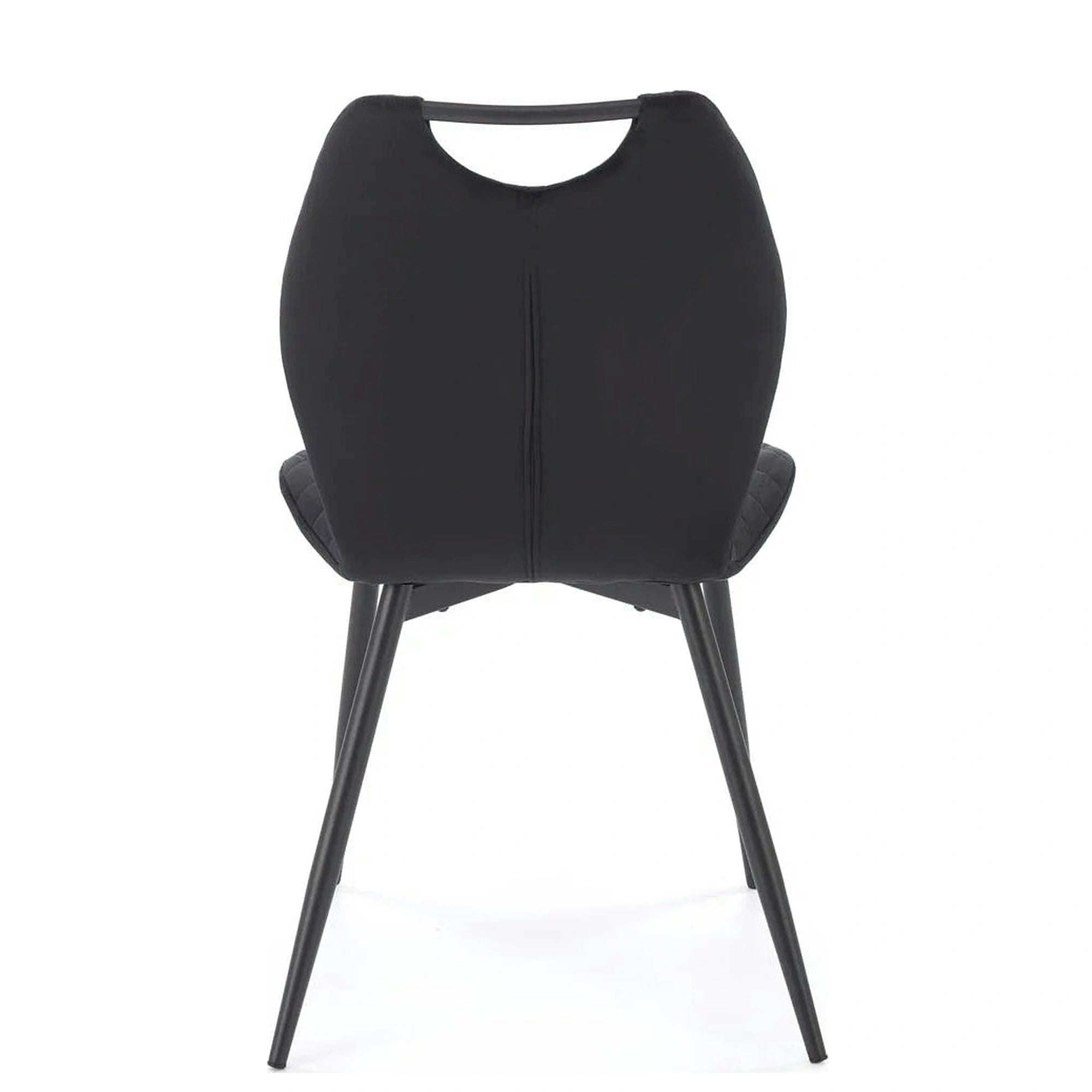 Scaun K569, negru - HLR 66, stofa catifelata/otel, 47x54x84 cm