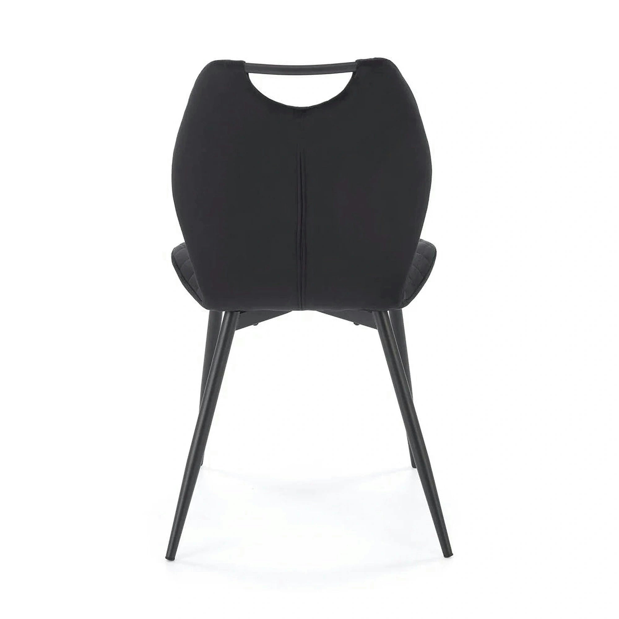 Scaun K569, negru - HLR 66, stofa catifelata/otel, 47x54x84 cm