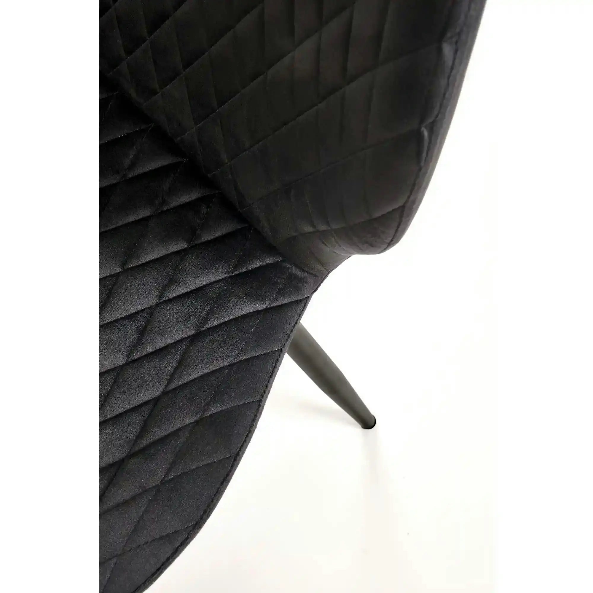 Scaun K569, negru - HLR 66, stofa catifelata/otel, 47x54x84 cm