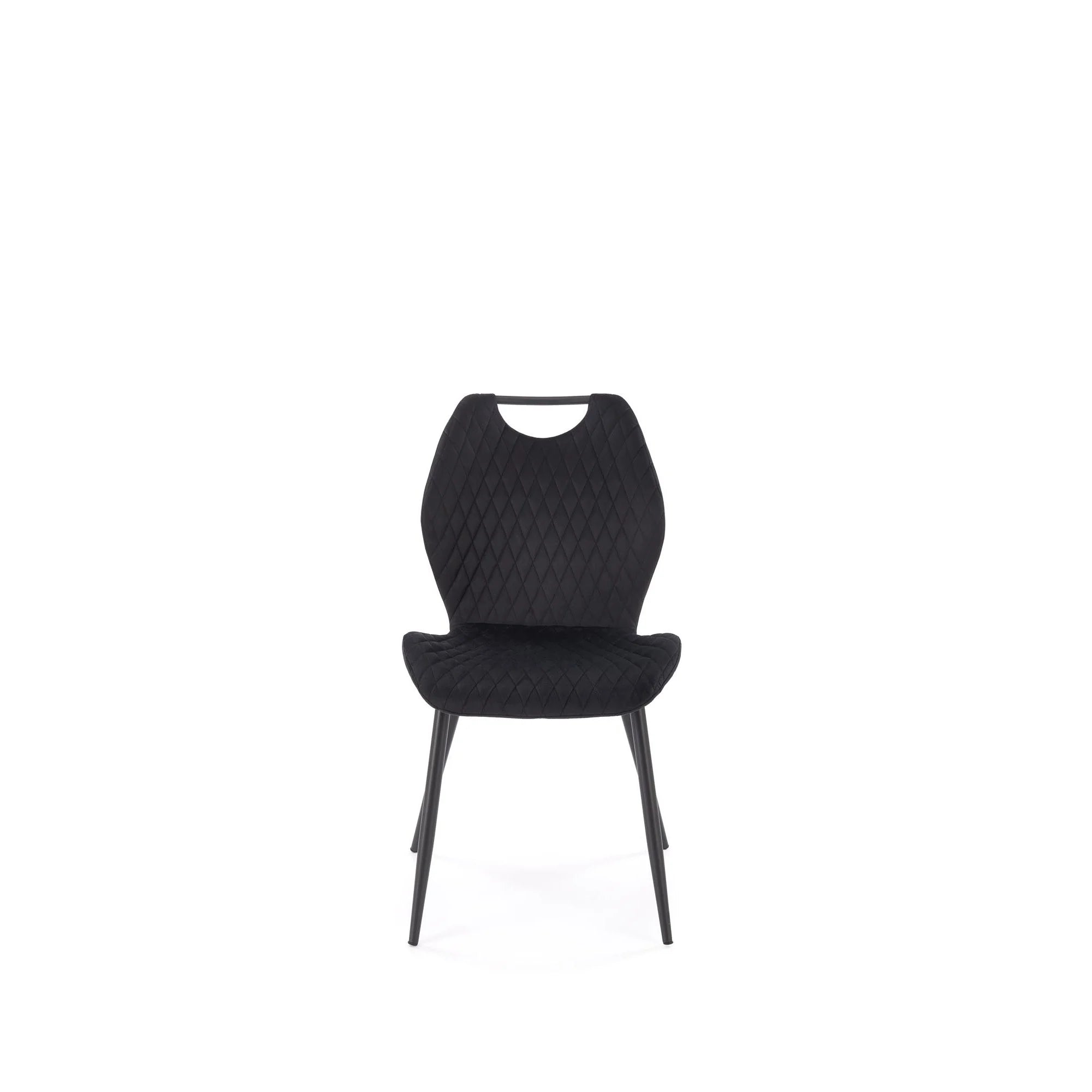 Scaun K569, negru - HLR 66, stofa catifelata/otel, 47x54x84 cm