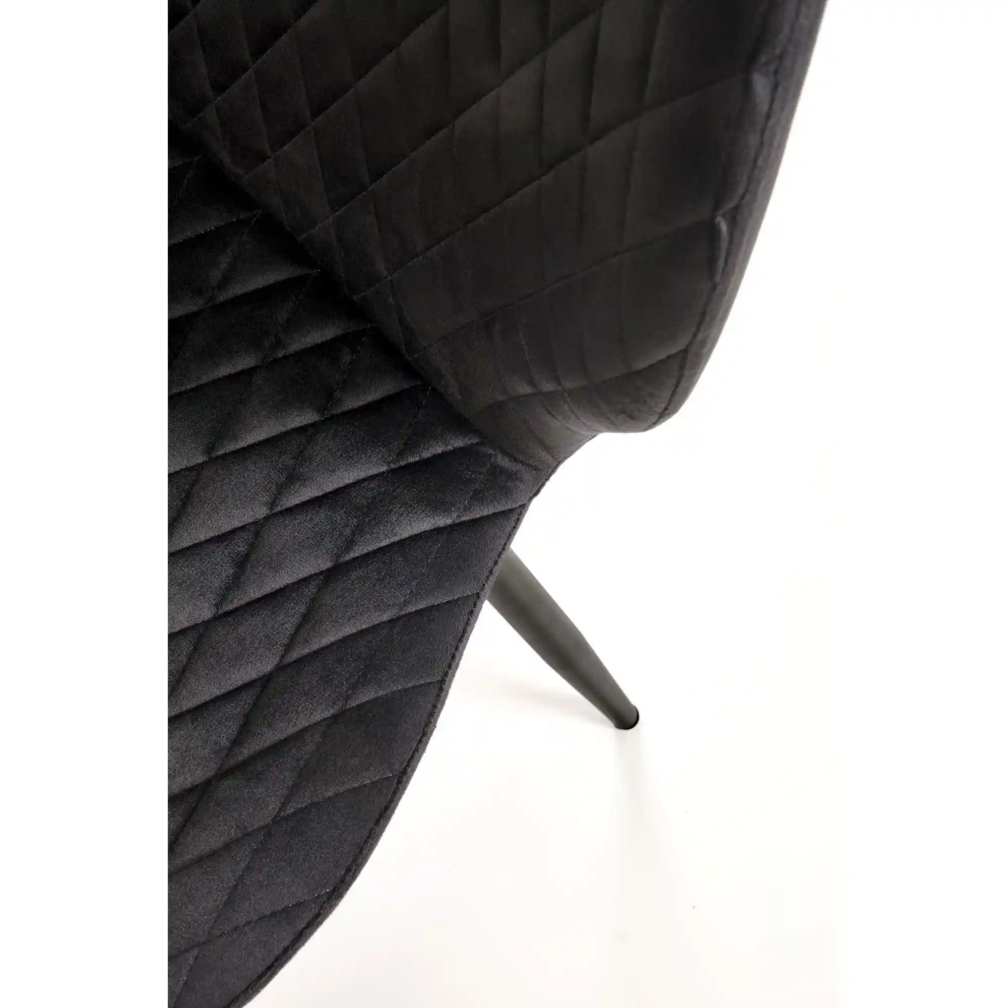 Scaun K569, negru - HLR 66, stofa catifelata/otel, 47x54x84 cm