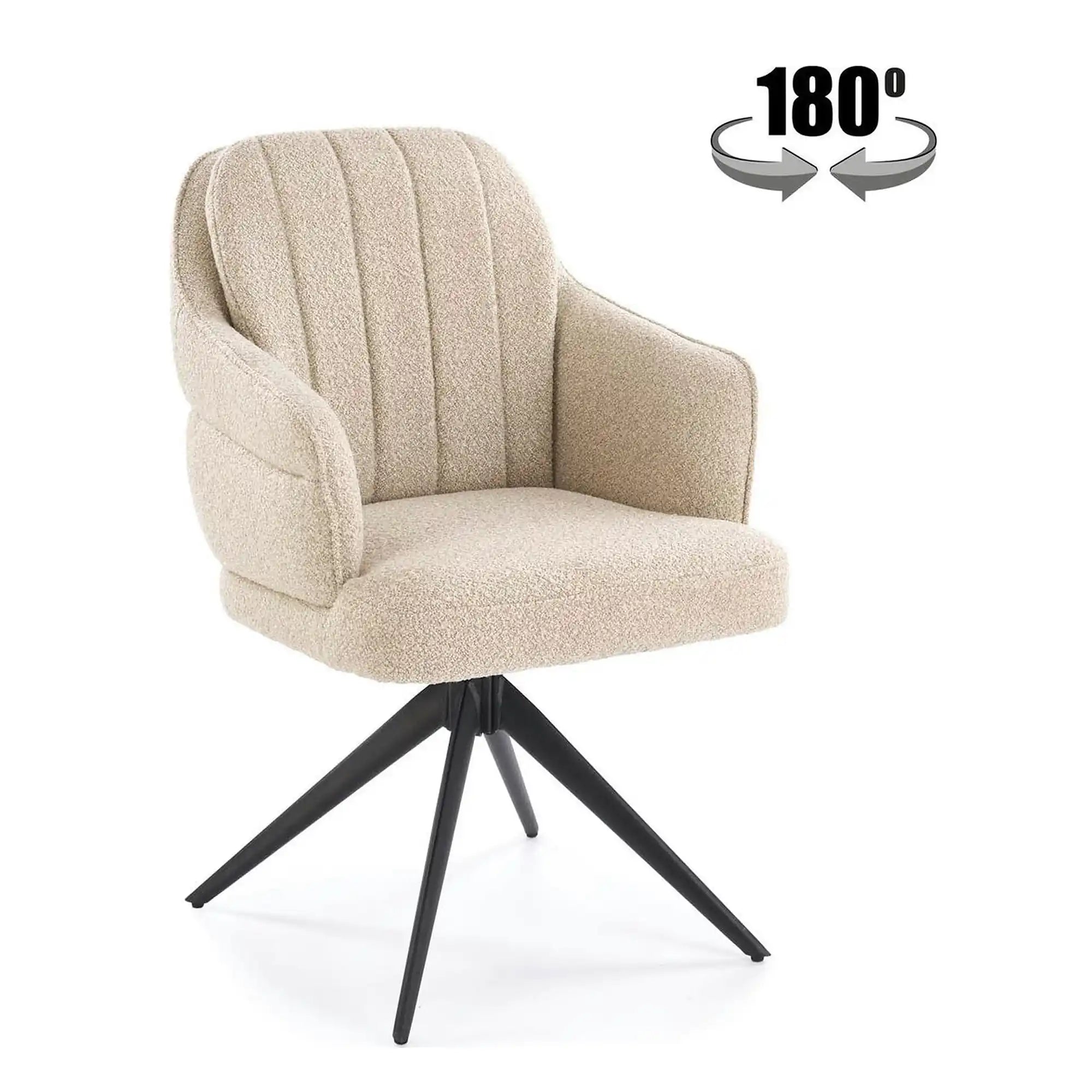 Scaun K570, bej/negru, stofa/otel, 61x70x92 cm