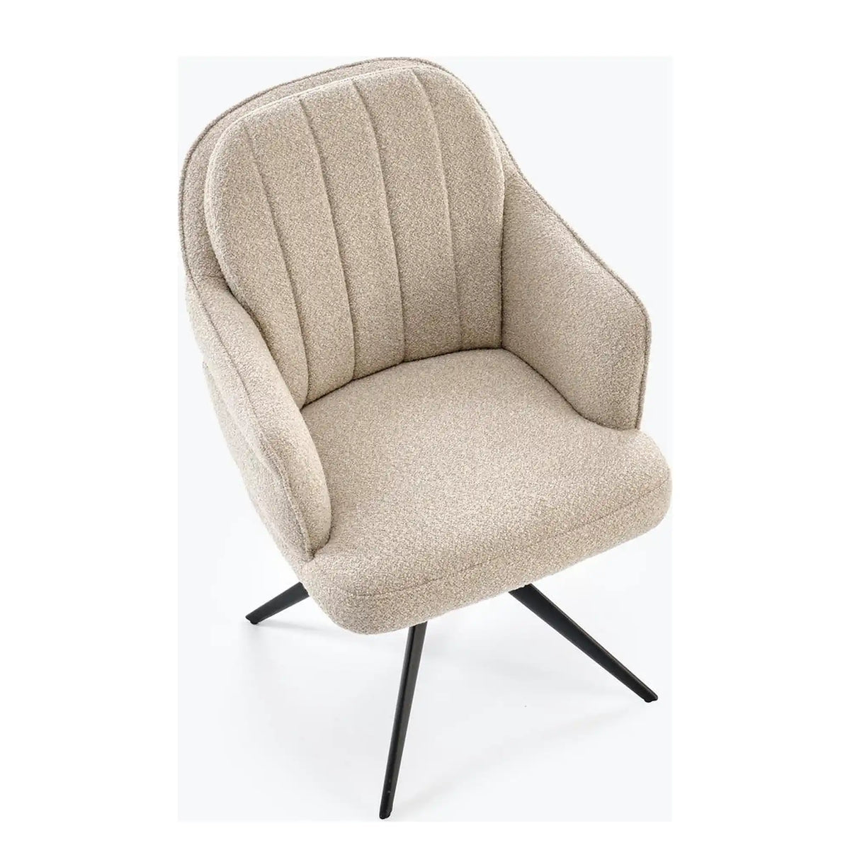 Scaun K570, bej/negru, stofa/otel, 61x70x92 cm