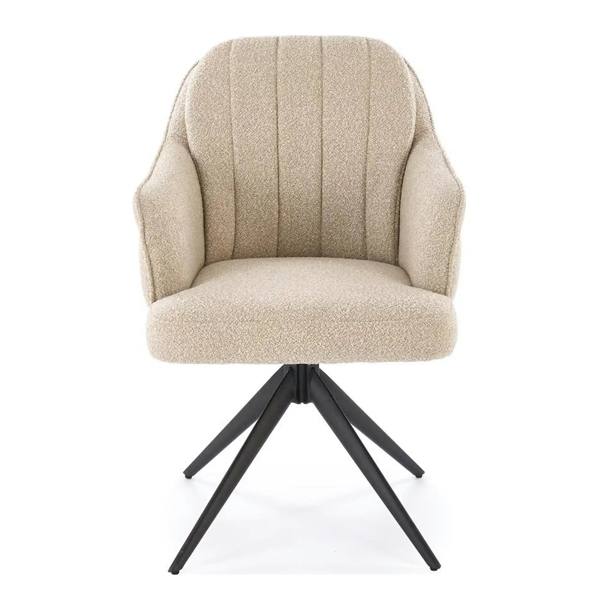 Scaun K570, bej/negru, stofa/otel, 61x70x92 cm