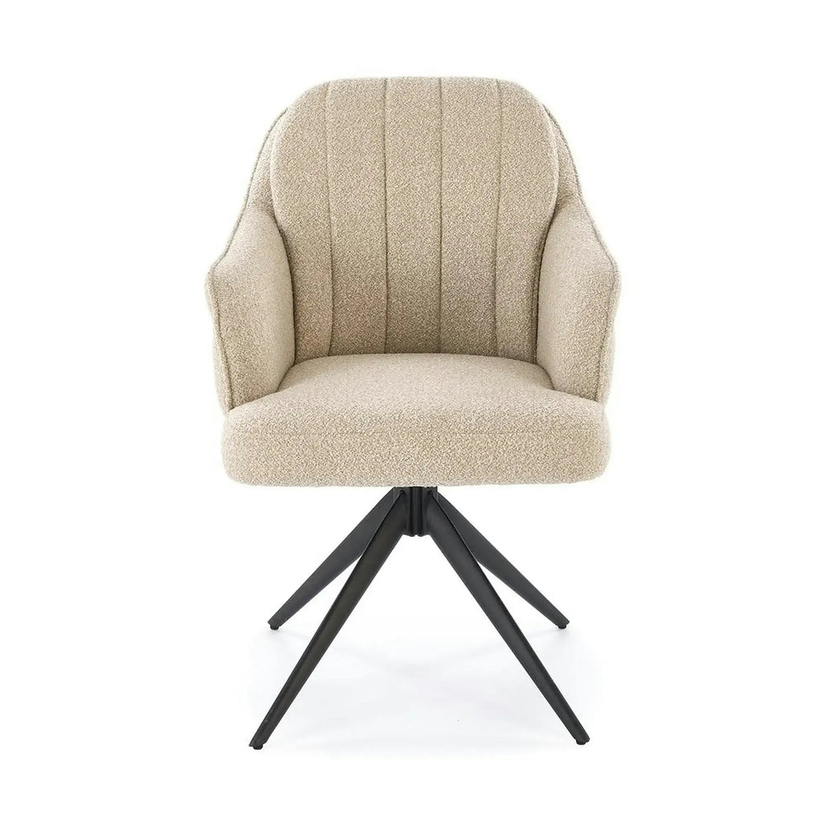 Scaun K570, bej/negru, stofa/otel, 61x70x92 cm