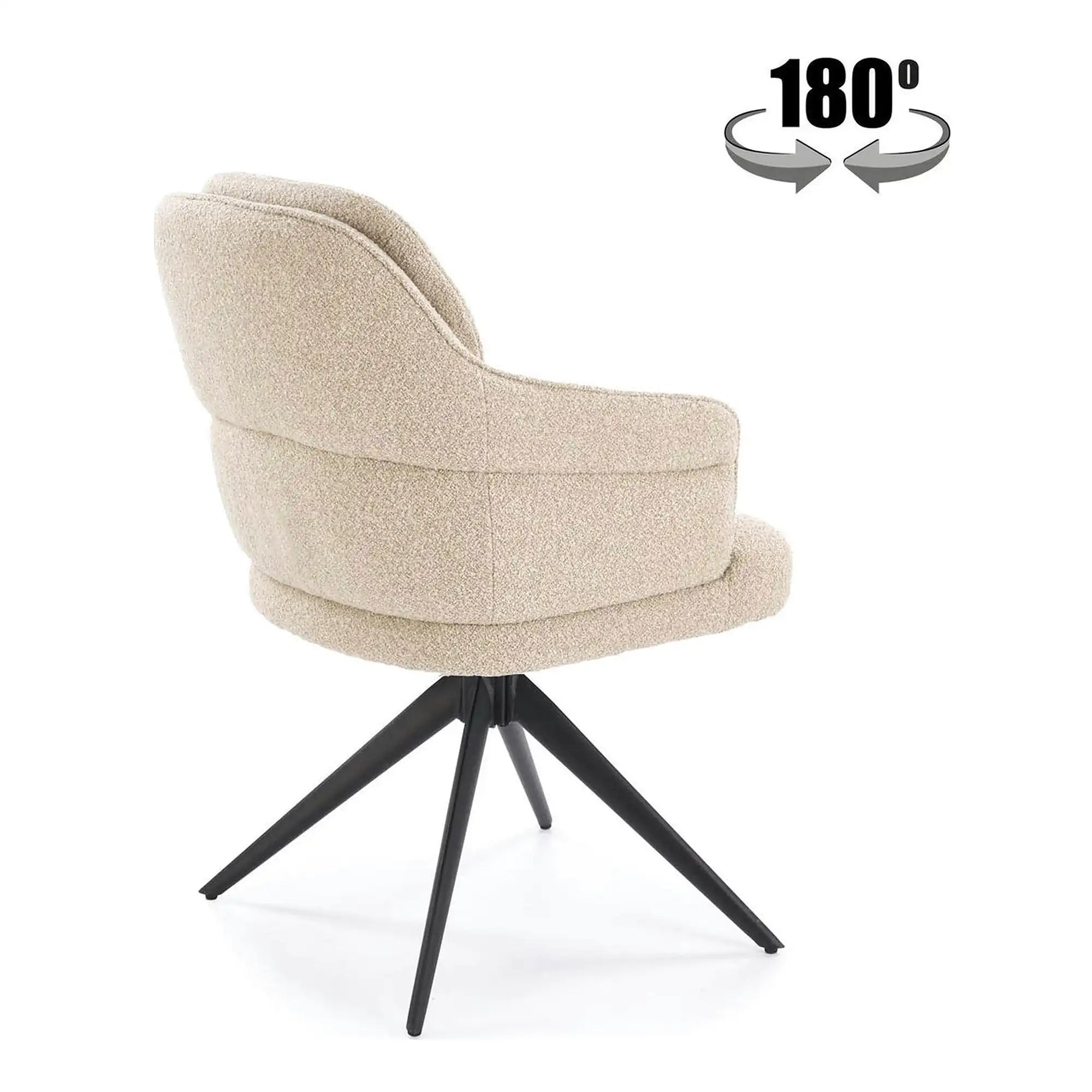 Scaun K570, bej/negru, stofa/otel, 61x70x92 cm