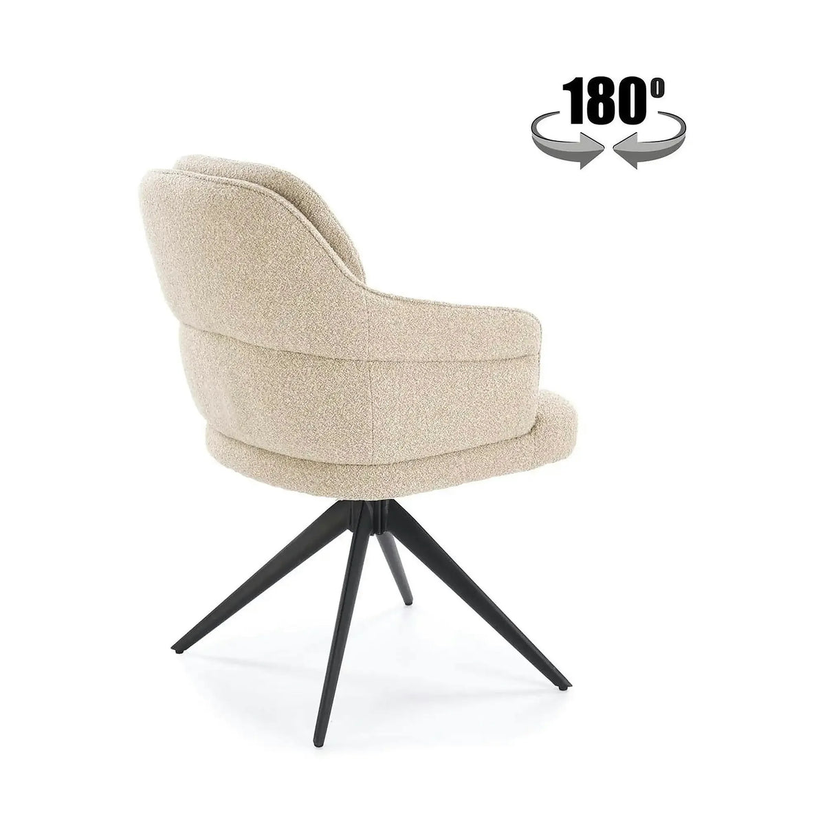 Scaun K570, bej/negru, stofa/otel, 61x70x92 cm