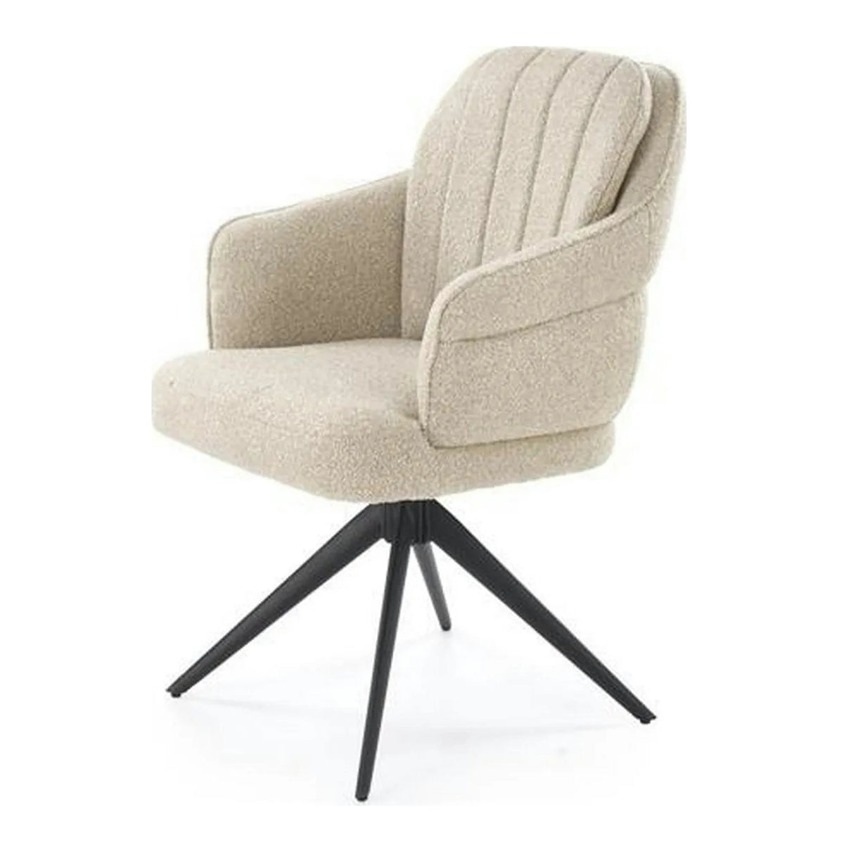 Scaun K570, bej/negru, stofa/otel, 61x70x92 cm