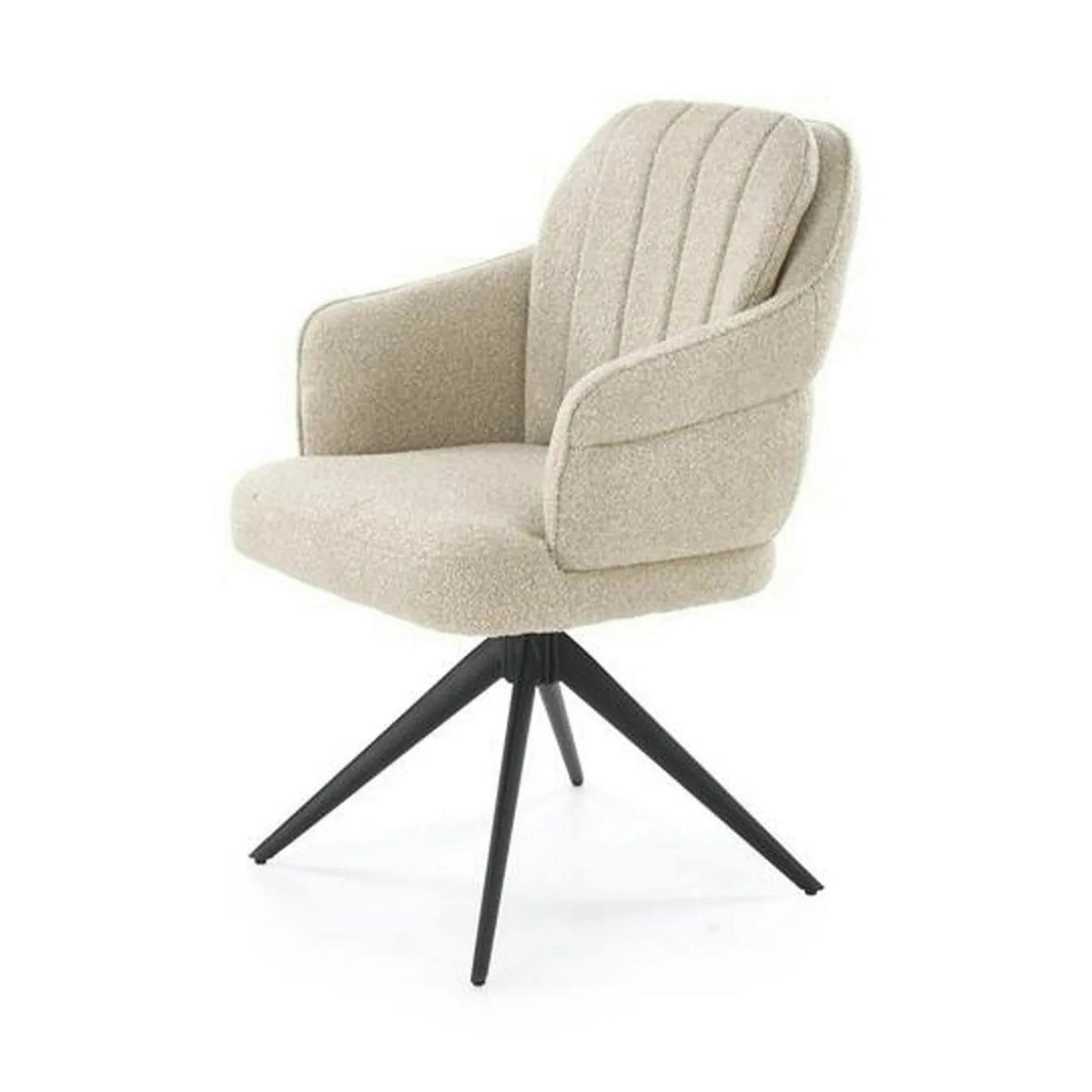 Scaun K570, bej/negru, stofa/otel, 61x70x92 cm