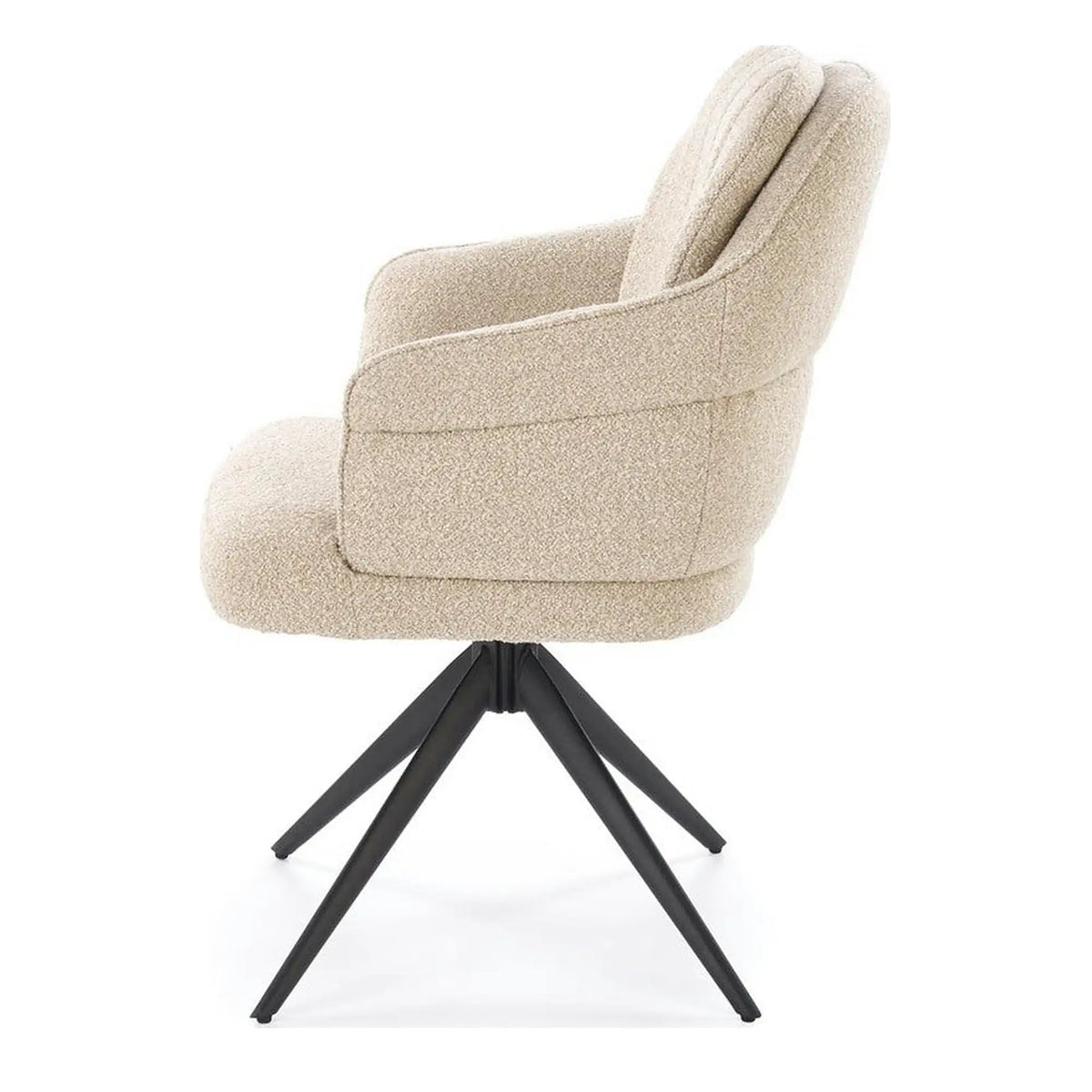 Scaun K570, bej/negru, stofa/otel, 61x70x92 cm