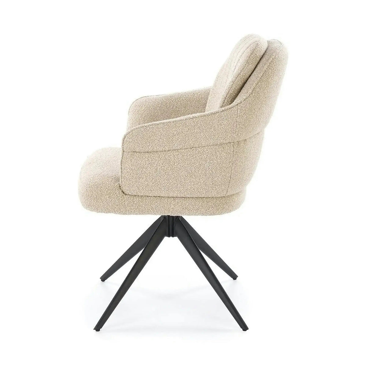 Scaun K570, bej/negru, stofa/otel, 61x70x92 cm
