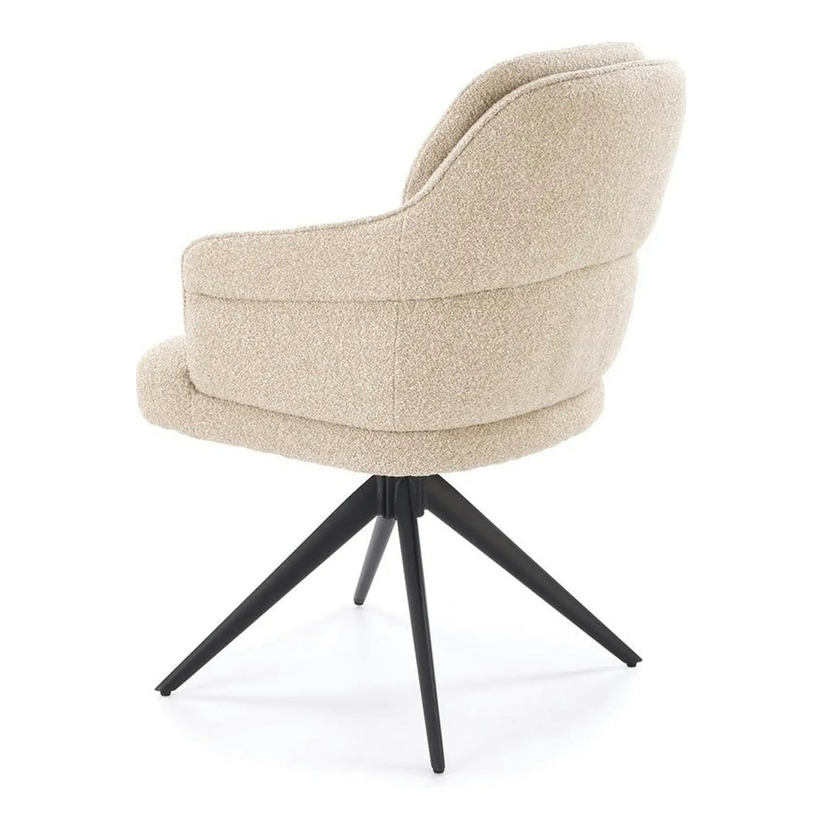 Scaun K570, bej/negru, stofa/otel, 61x70x92 cm