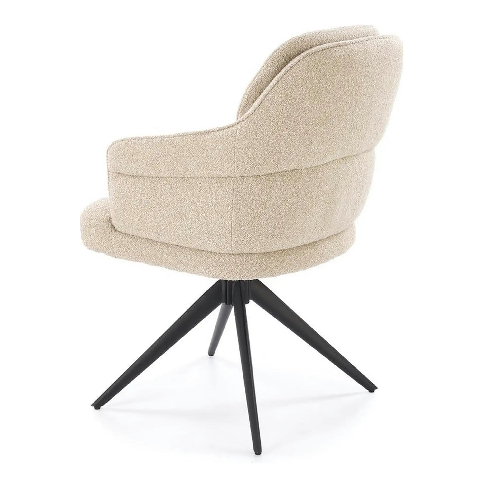 Scaun K570, bej/negru, stofa/otel, 61x70x92 cm
