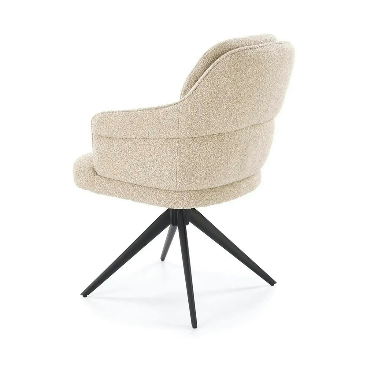Scaun K570, bej/negru, stofa/otel, 61x70x92 cm