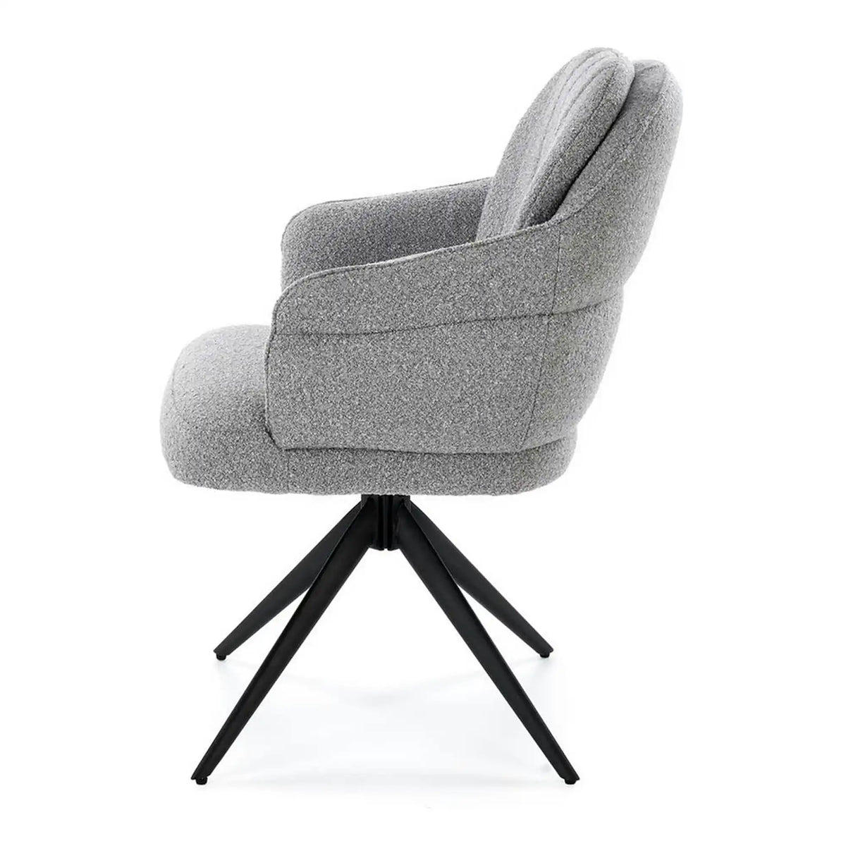 Scaun K570, gri/negru, stofa/otel, 61x70x92 cm